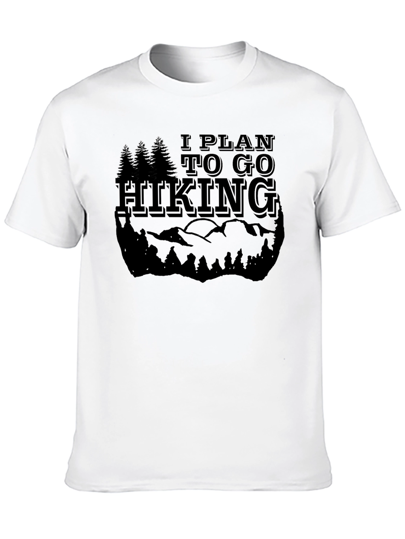 Hiking Graphic Tee - Black Adventure Shirt
