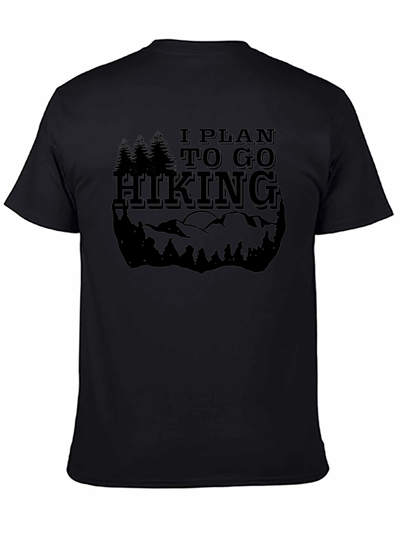 Hiking Graphic Tee - Black Adventure Shirt