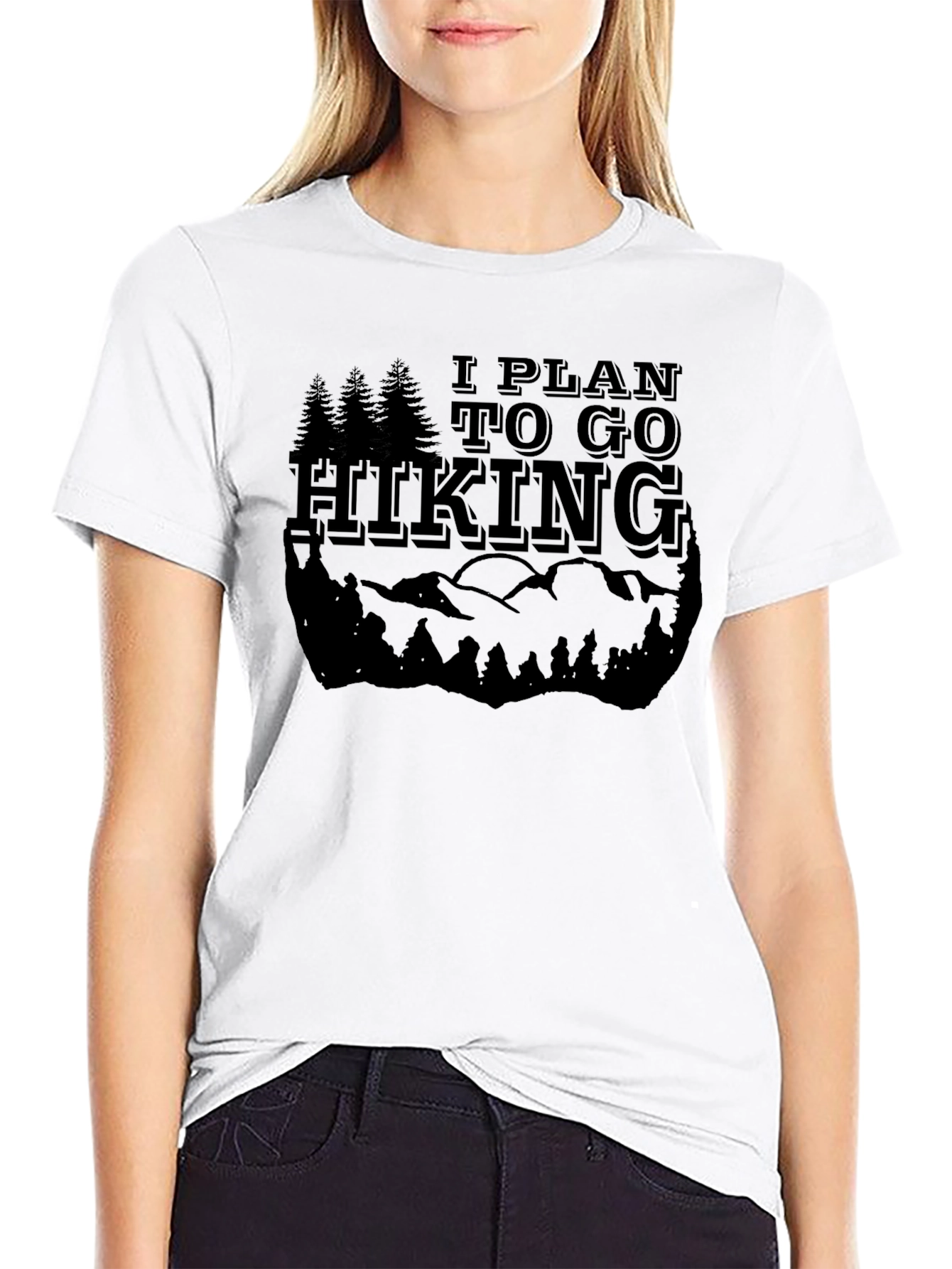 Hiking Graphic Tee - Black Adventure Shirt