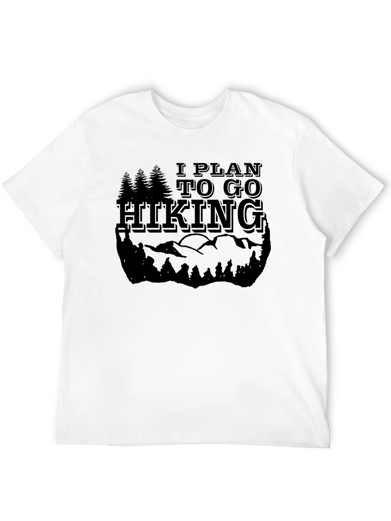 Hiking Graphic Tee - Black Adventure Shirt