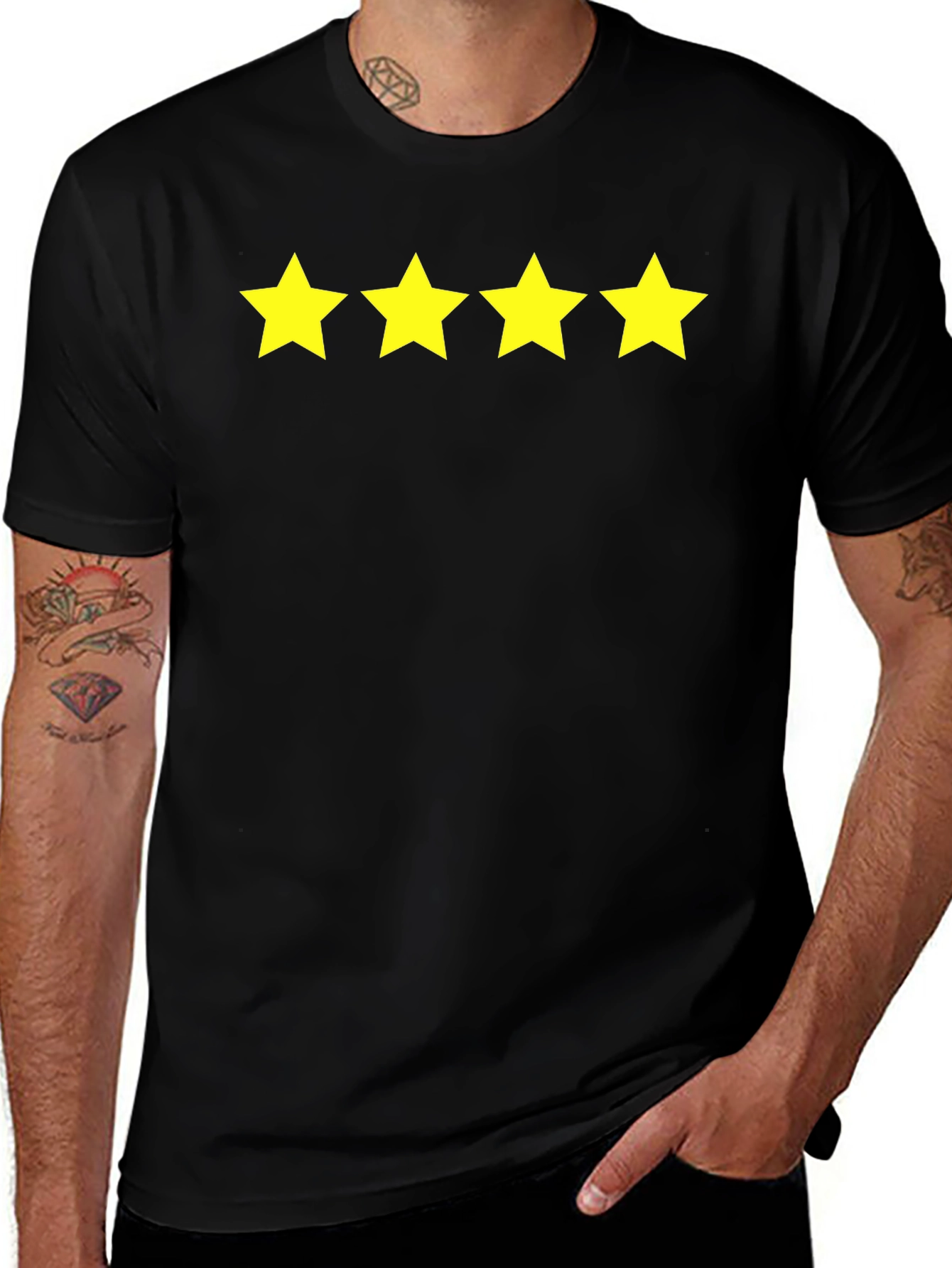 Four Star Graphic Tee - Black