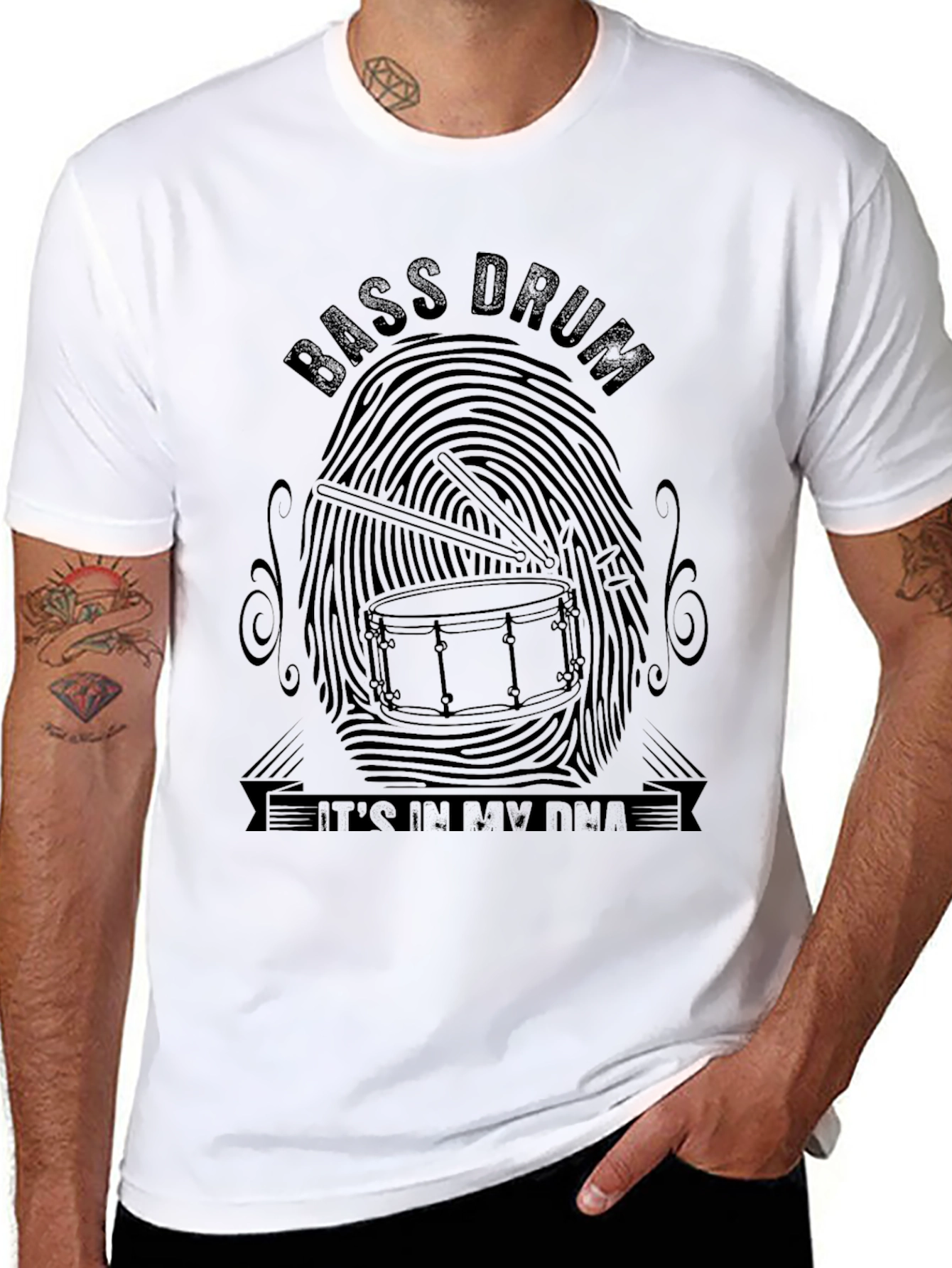 Bass Drum DNA Graphic Tee - Music Lover T-Shirt