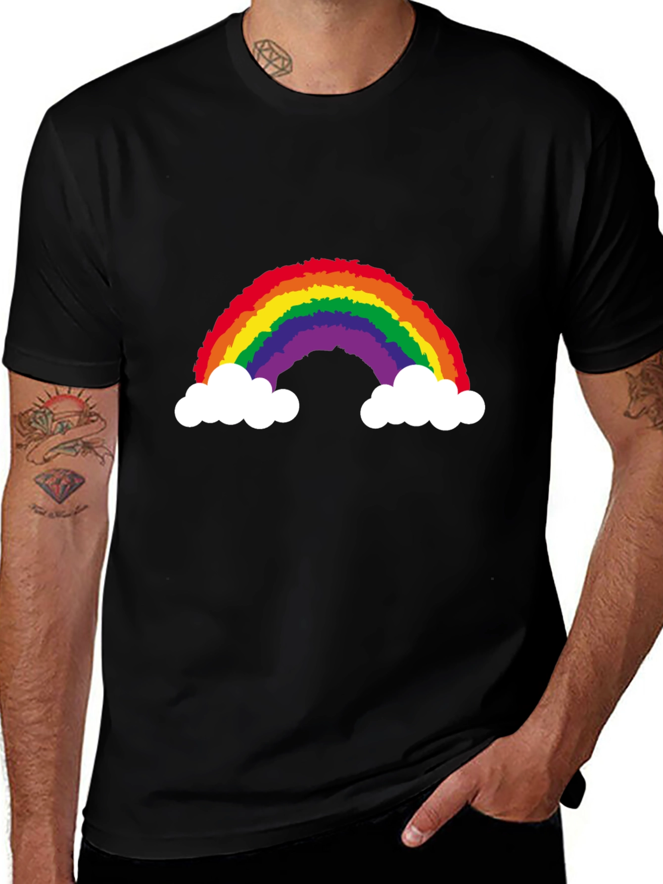 Rainbow Cloud Graphic T-Shirt