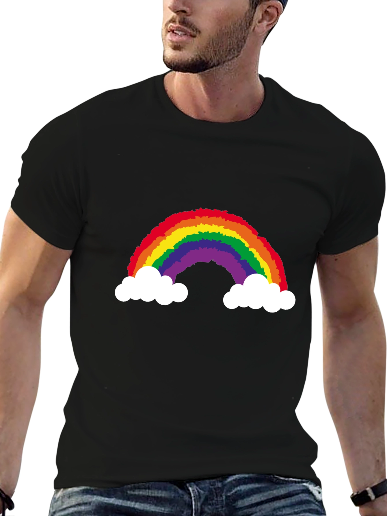 Rainbow Cloud Graphic T-Shirt
