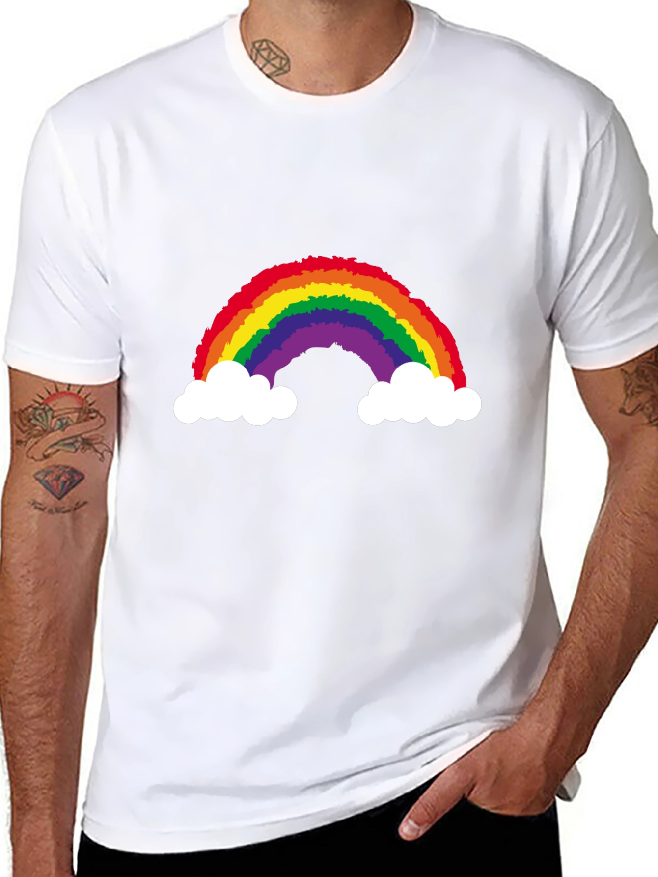 Rainbow Cloud Graphic T-Shirt