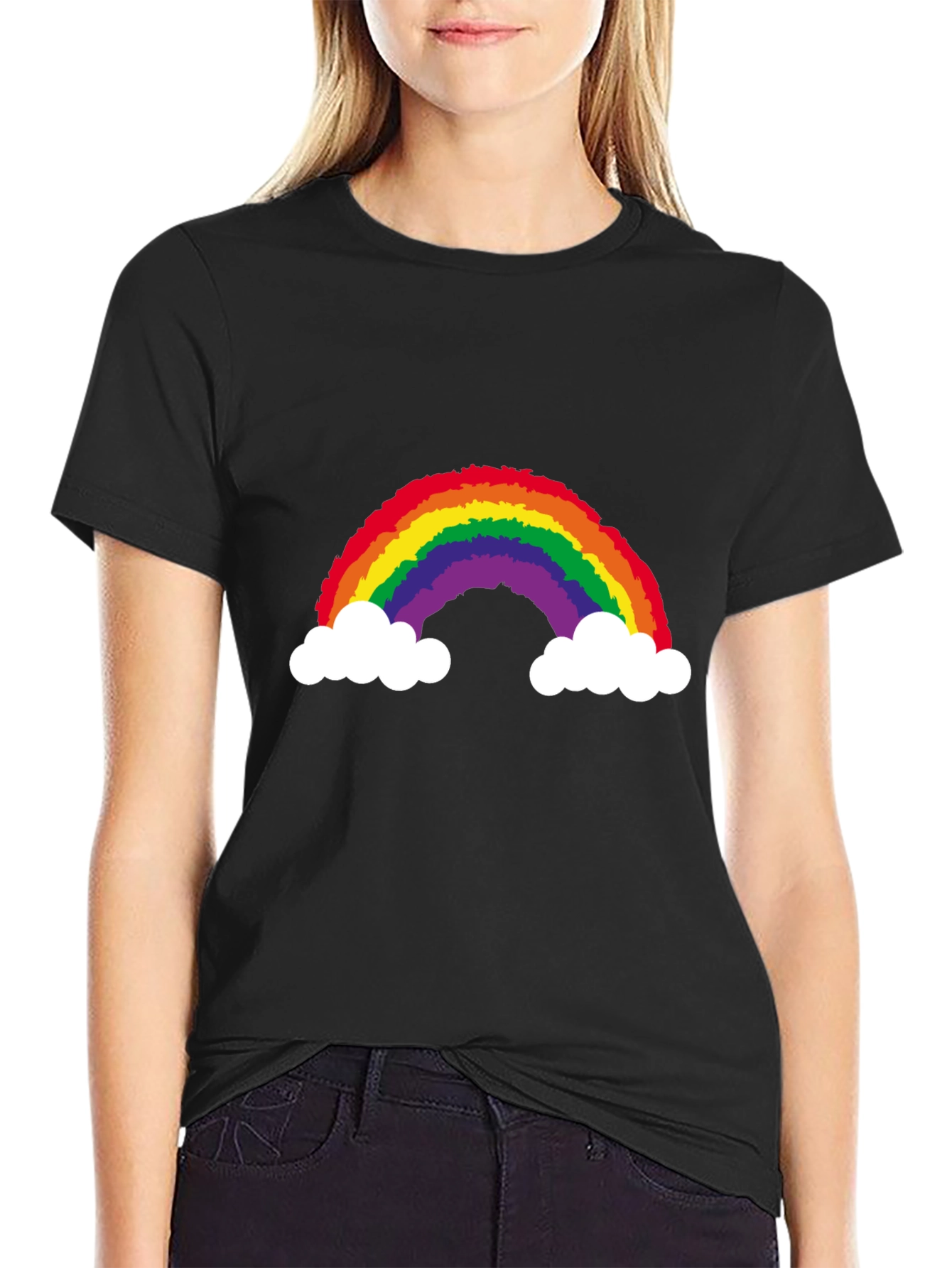 Rainbow Cloud Graphic T-Shirt