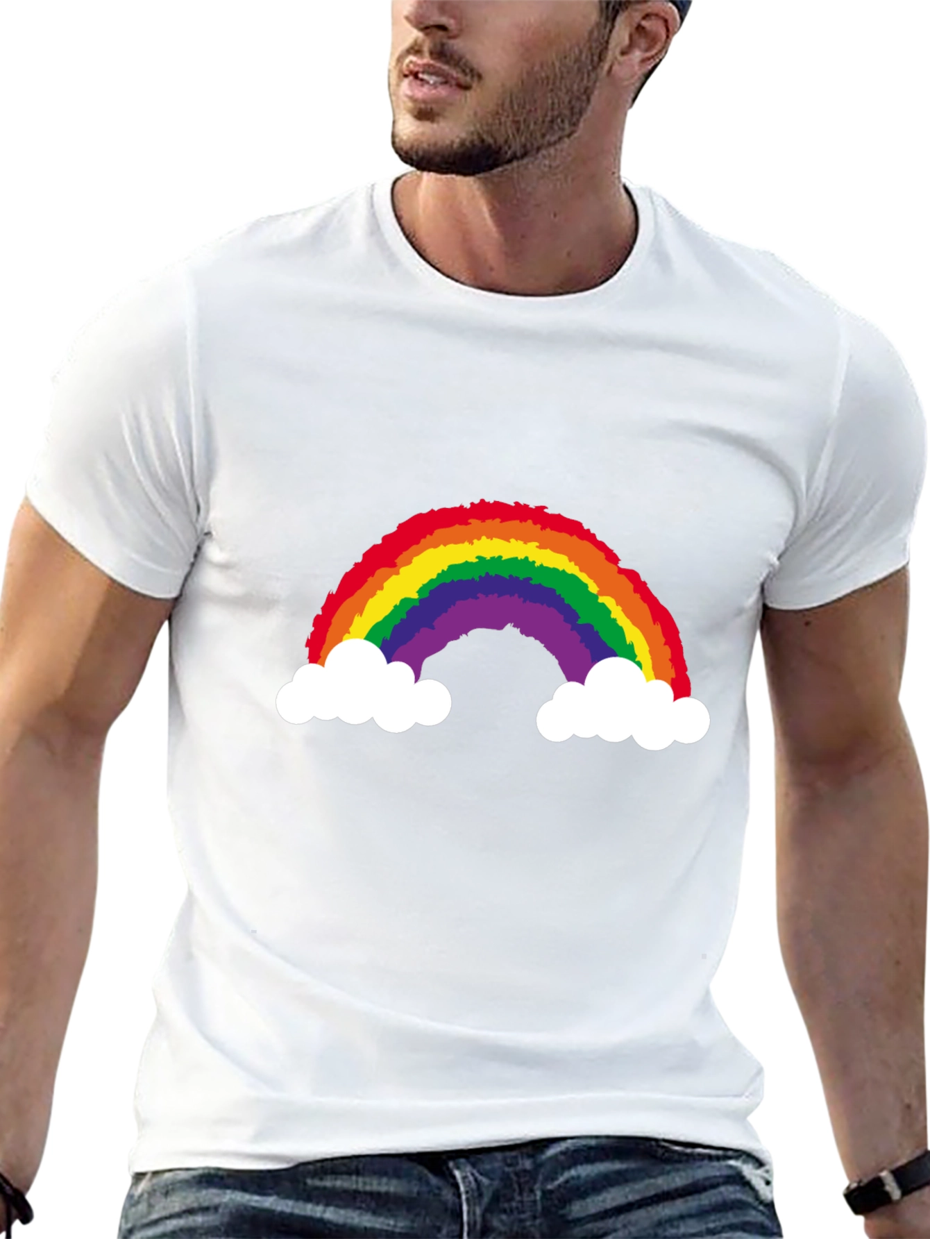 Rainbow Cloud Graphic T-Shirt
