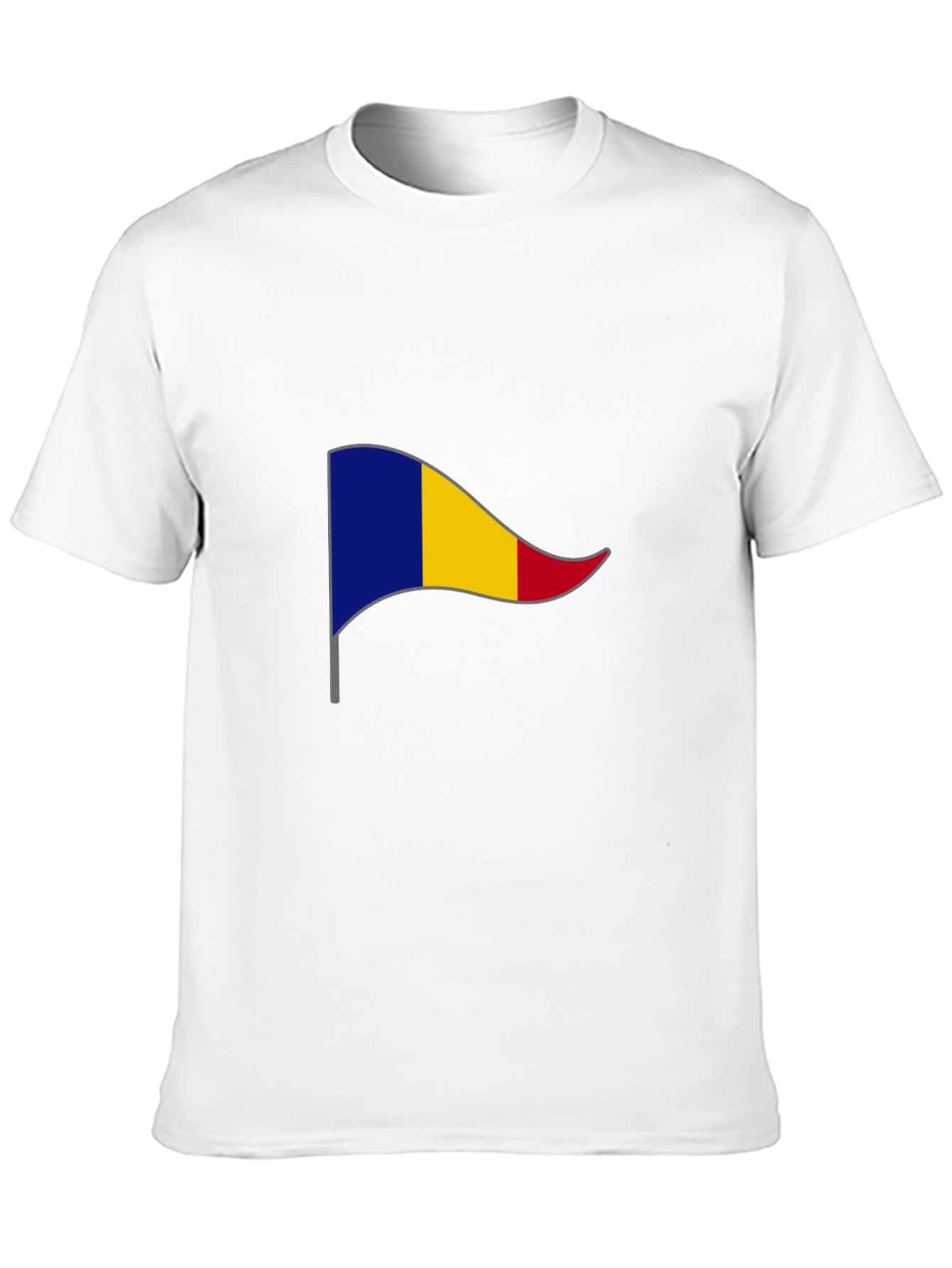 Romania Flag T-Shirt - Black Cotton Tee