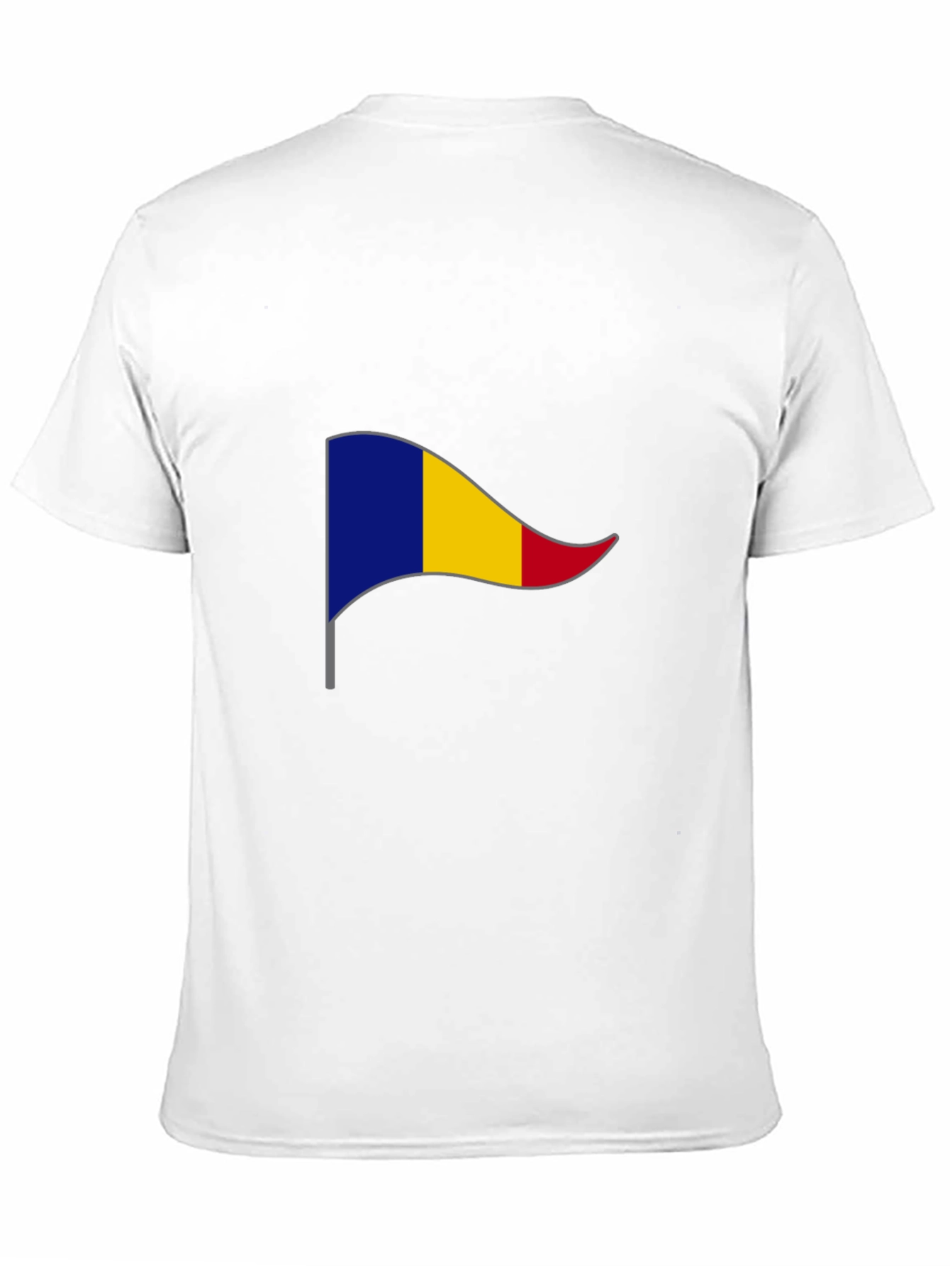 Romania Flag T-Shirt - Black Cotton Tee