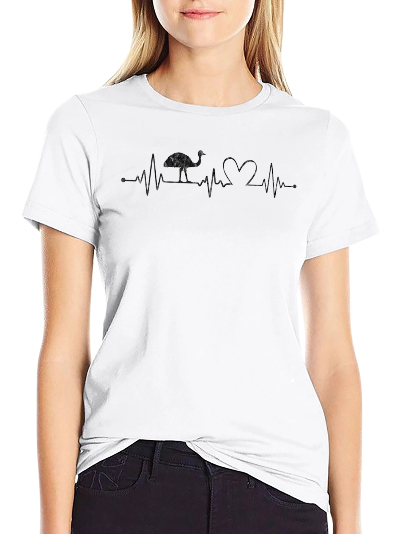 Emu Heartbeat Graphic Tee - Black