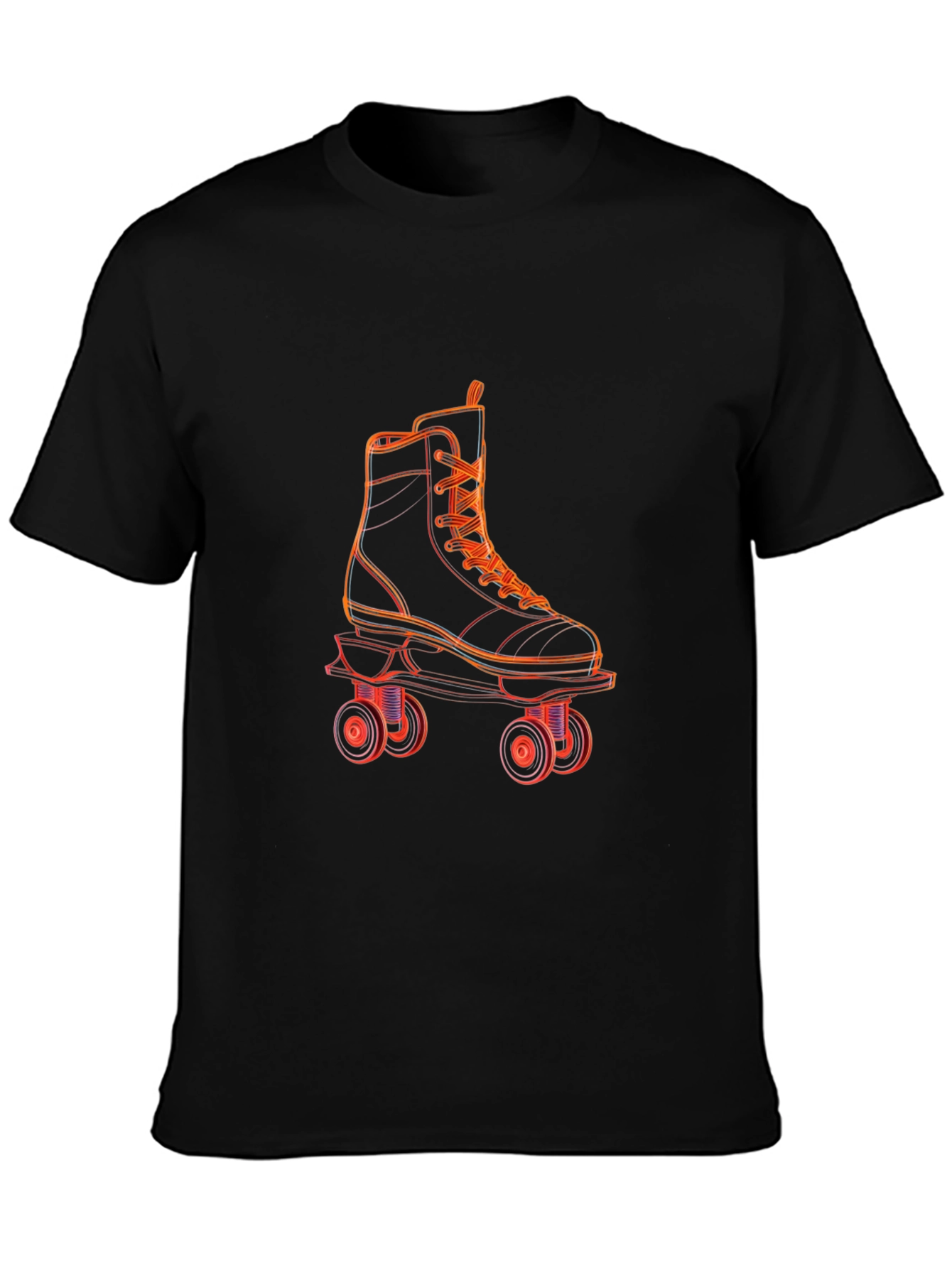 Retro Roller Skate T-Shirt - Black