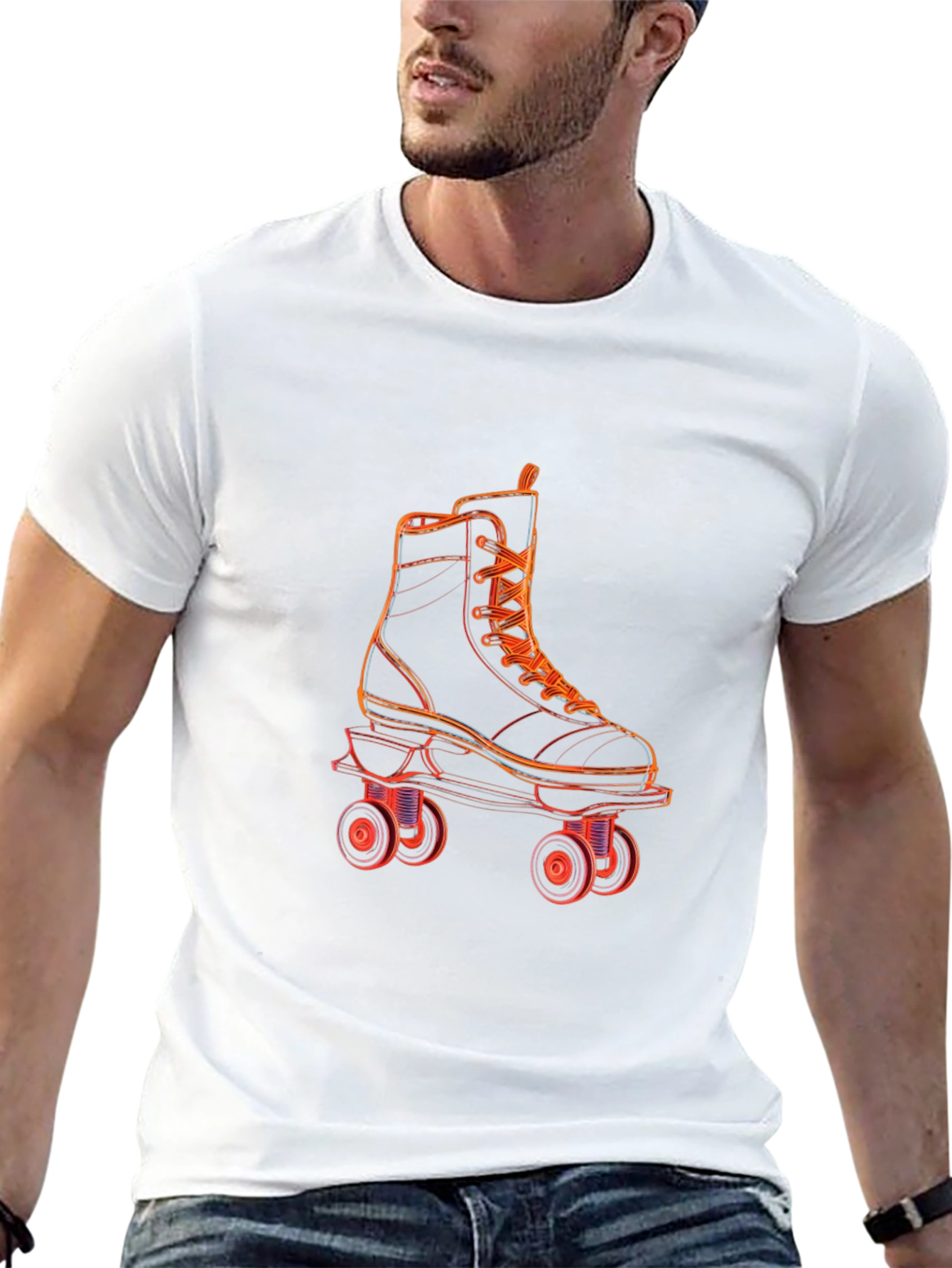 Retro Roller Skate T-Shirt - Black