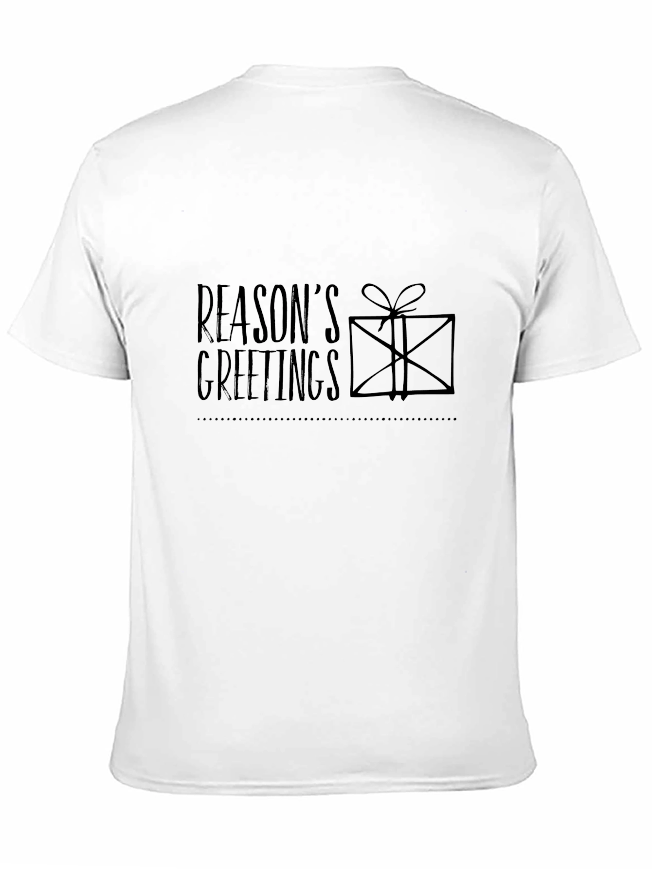 Reasons Greetings Graphic Tee - Black Cotton Holiday Shirt