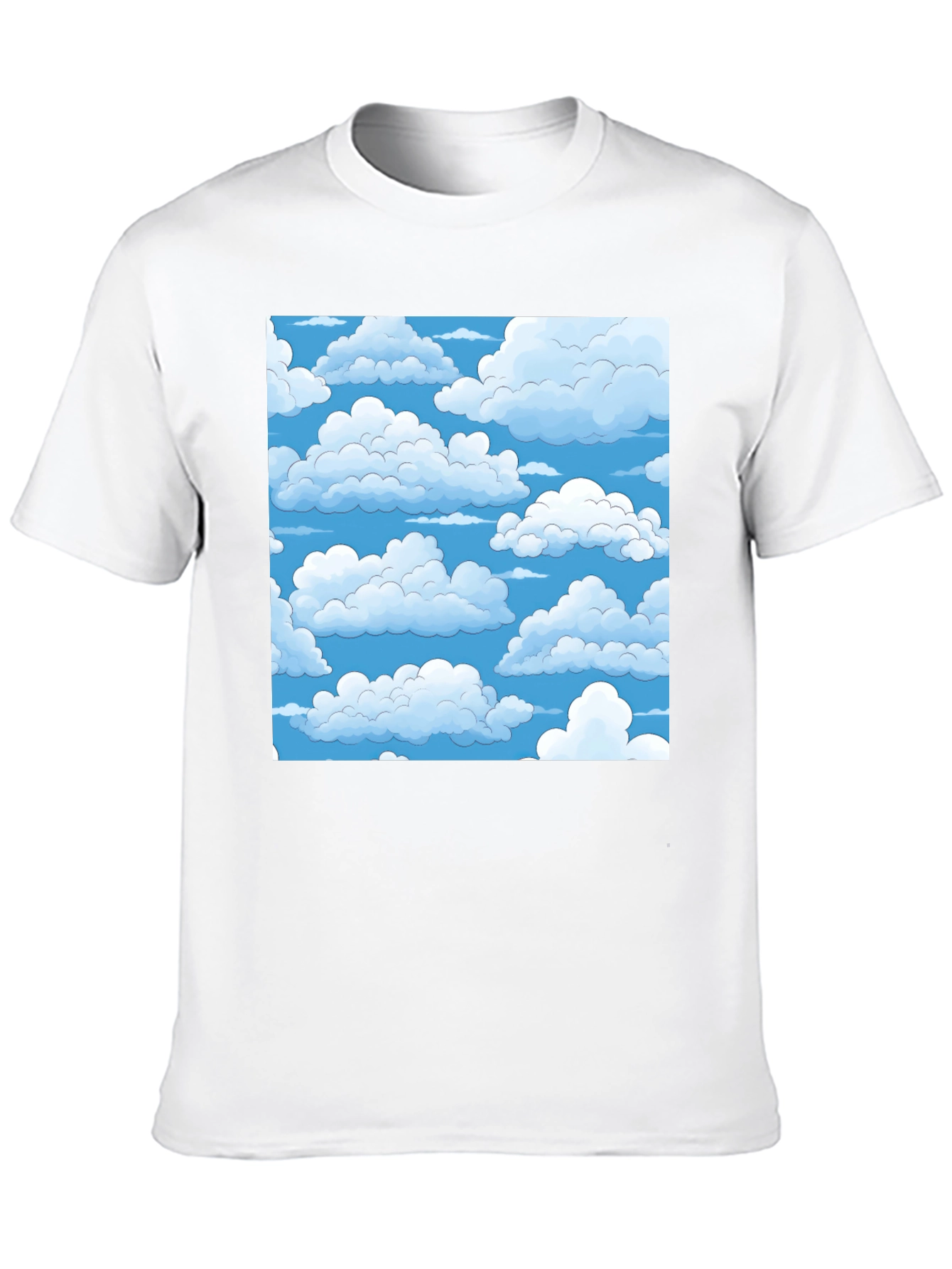 Cloud Pattern T-Shirt - Soft Cotton Tee
