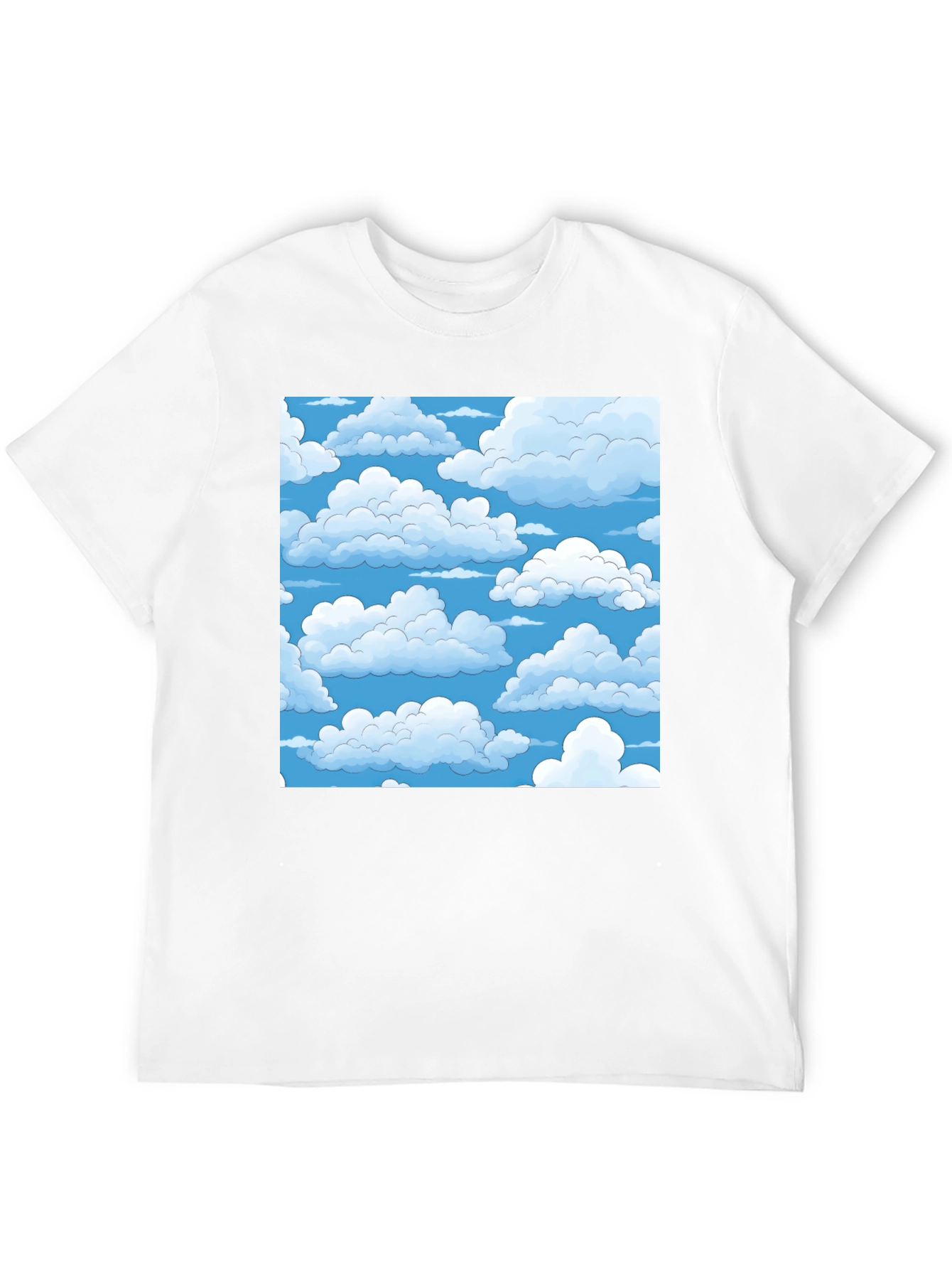 Cloud Pattern T-Shirt - Soft Cotton Tee