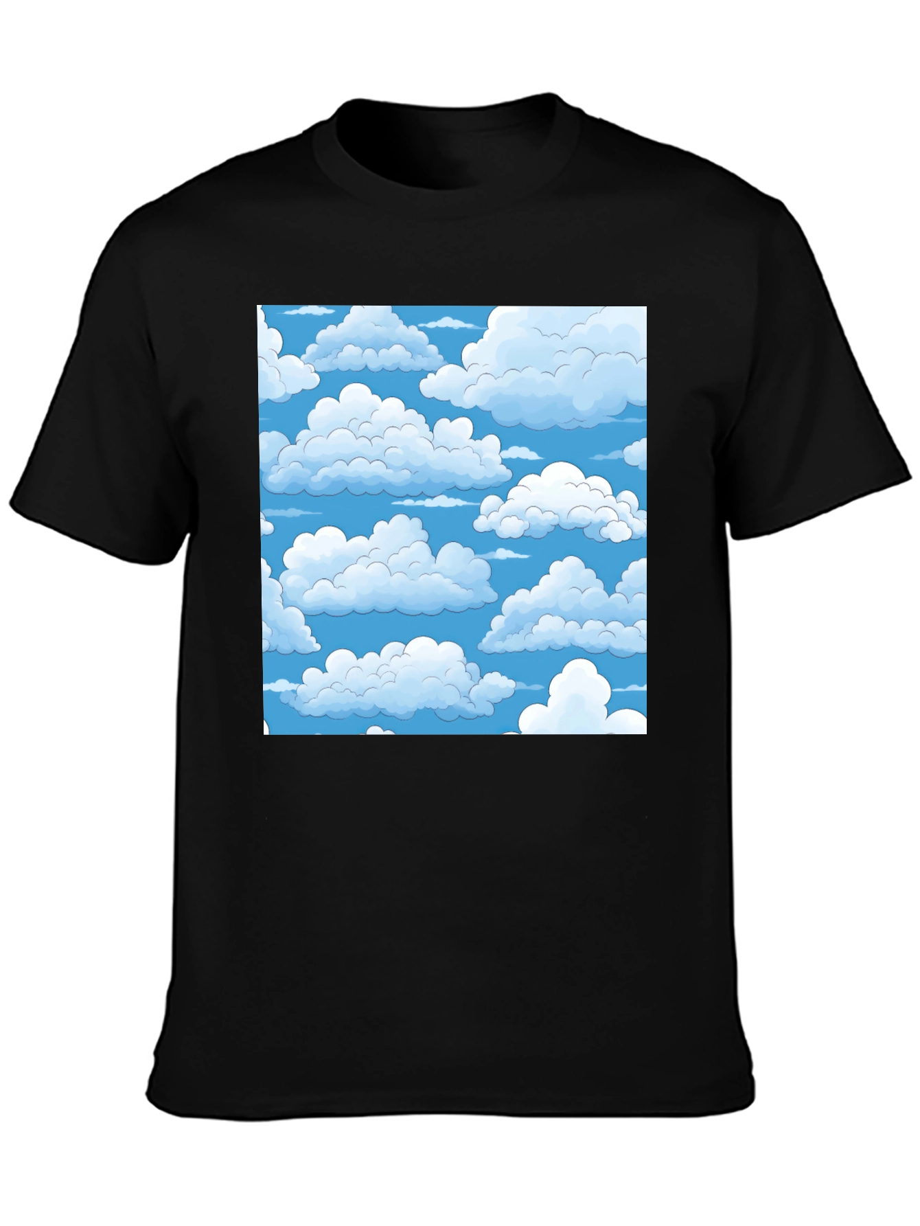 Cloud Pattern T-Shirt - Soft Cotton Tee