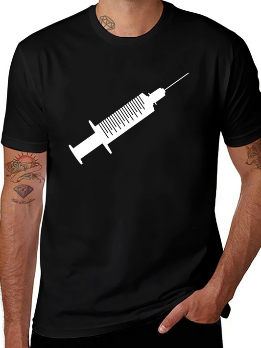 Vaccination T-Shirt - Stylish Syringe Graphic Tee