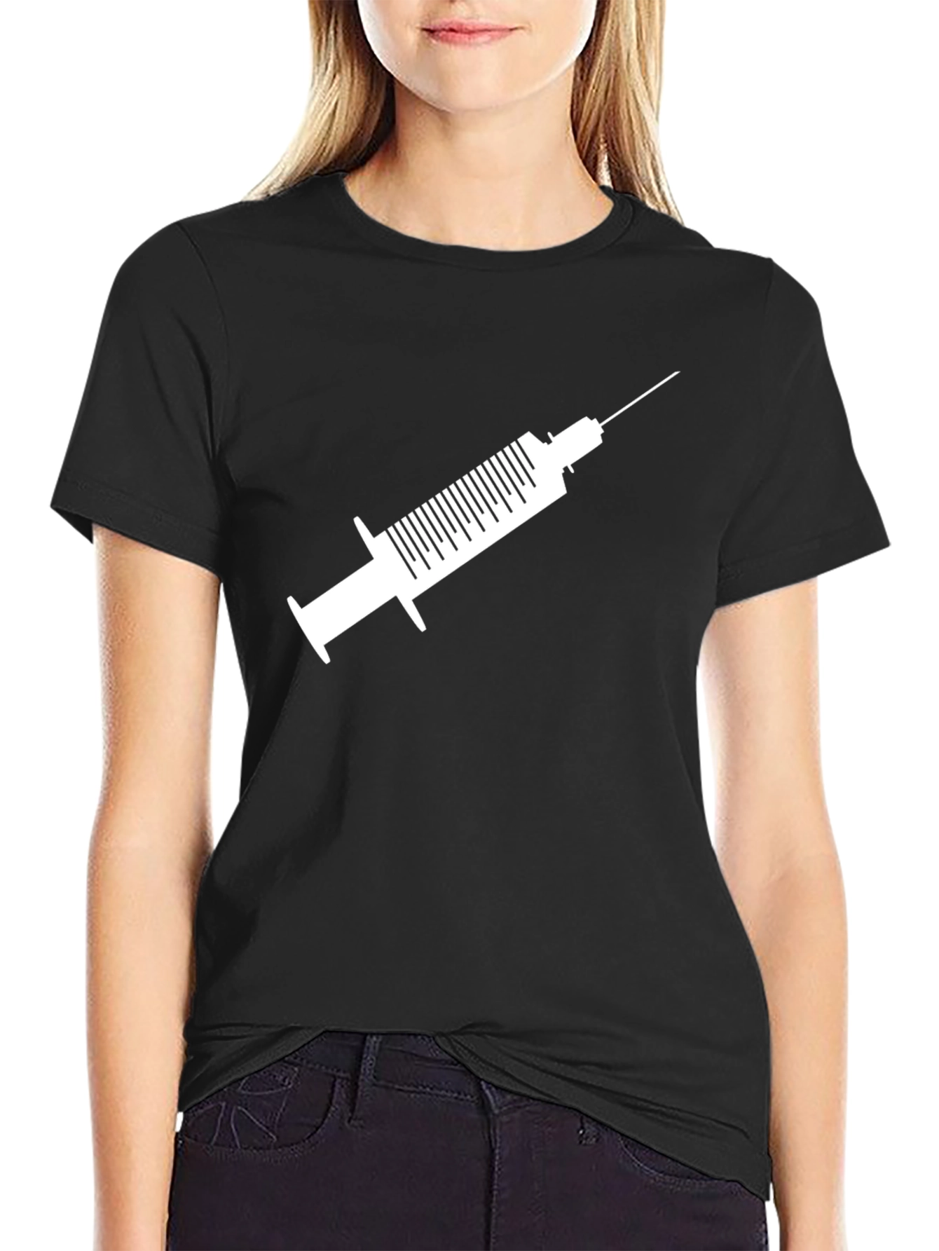 Vaccination T-Shirt - Stylish Syringe Graphic Tee