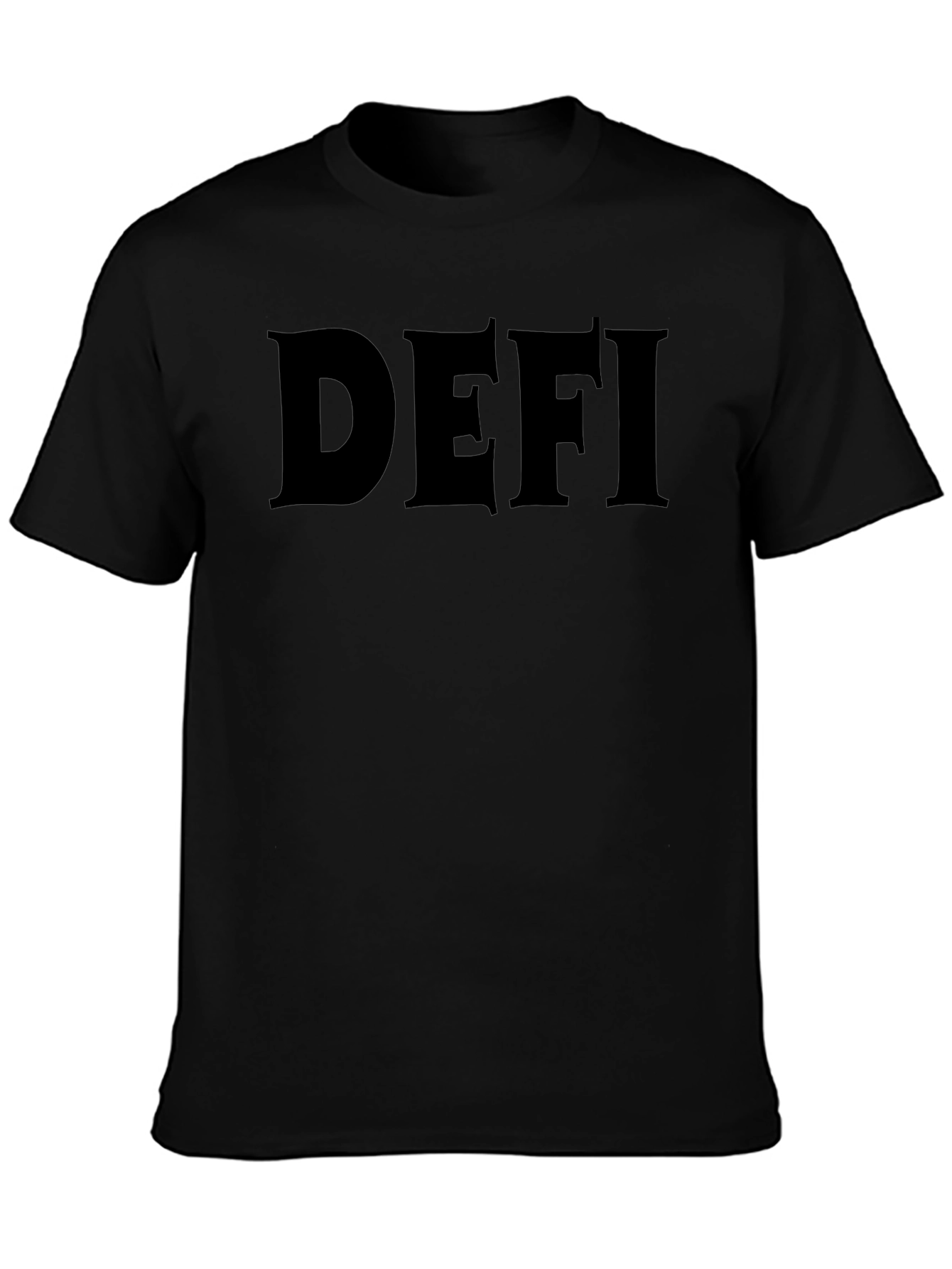 DEFI Graphic T-Shirt - Black Cotton Tee