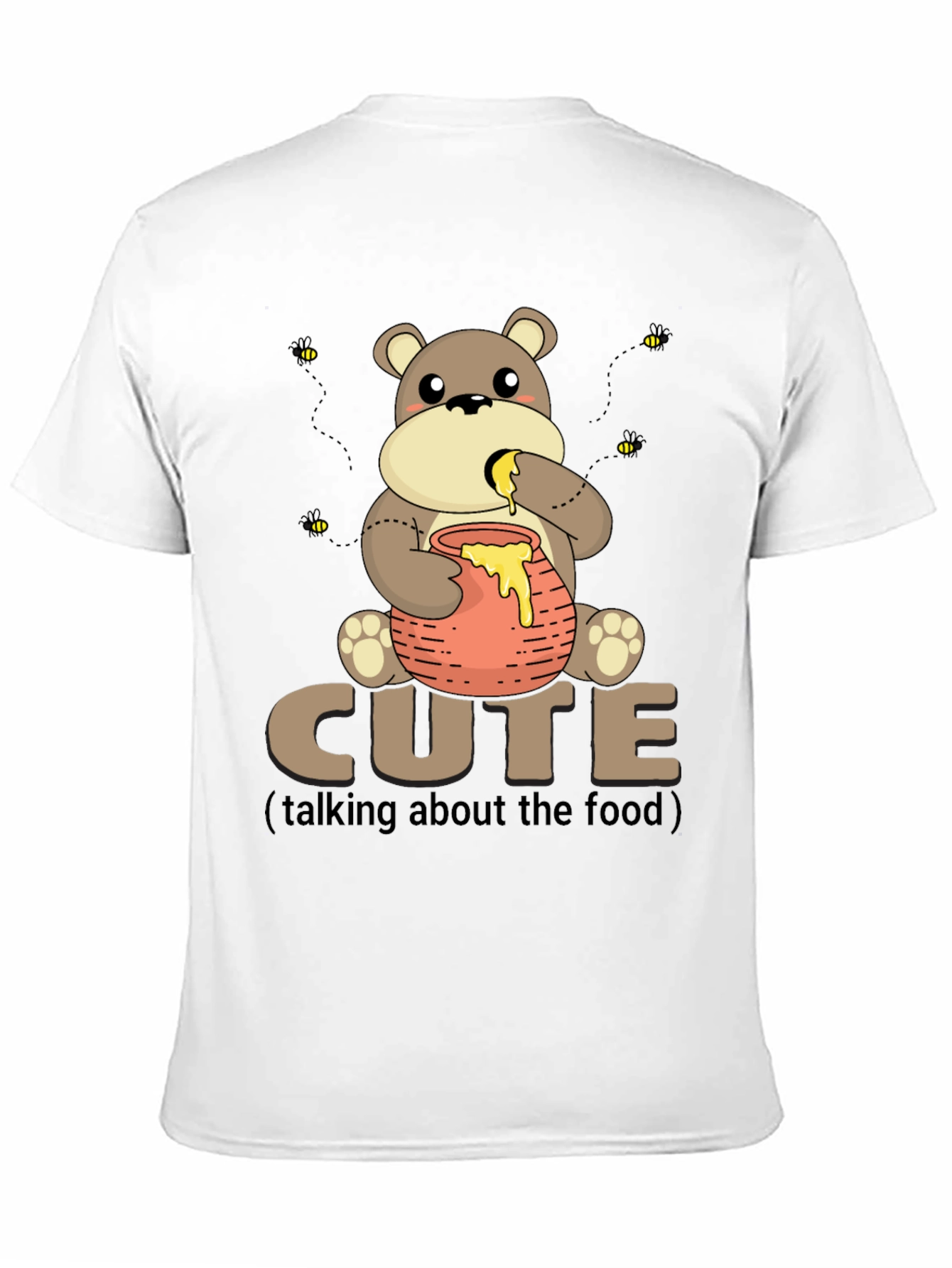 Cute Bear with Honey Pot Graphic T-Shirt