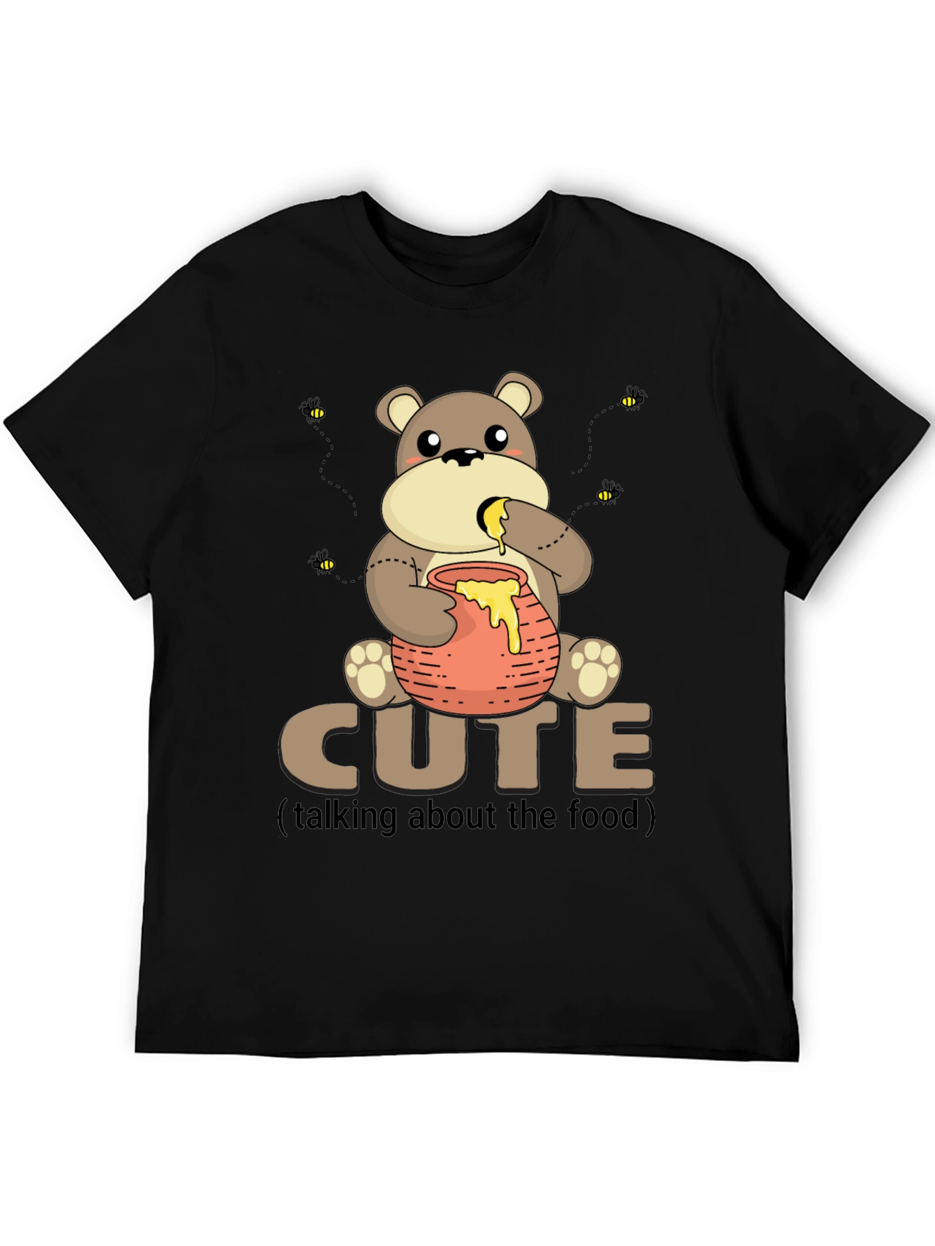 Cute Bear with Honey Pot Graphic T-Shirt