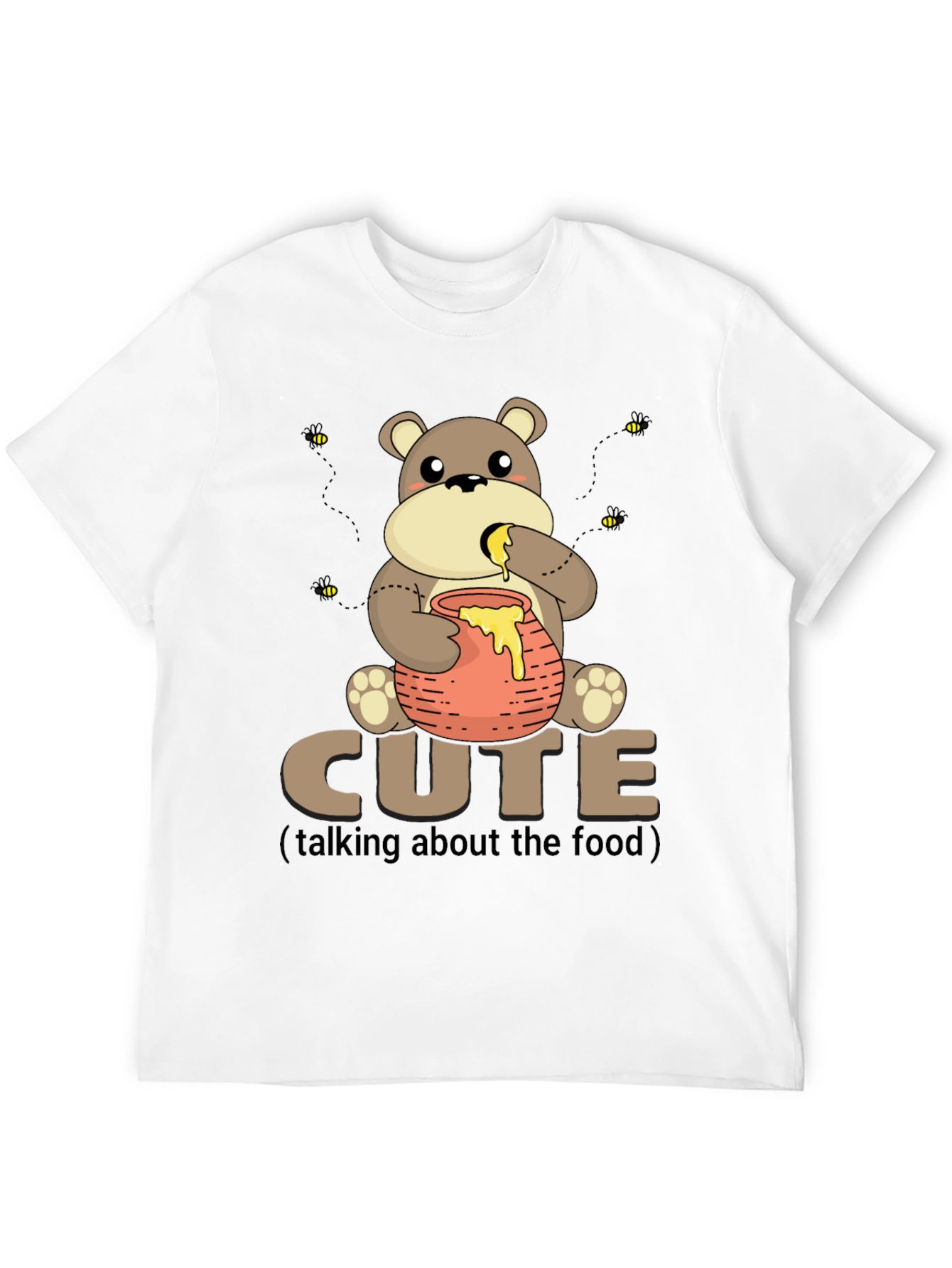 Cute Bear with Honey Pot Graphic T-Shirt