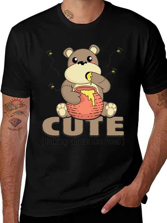 Cute Bear with Honey Pot Graphic T-Shirt