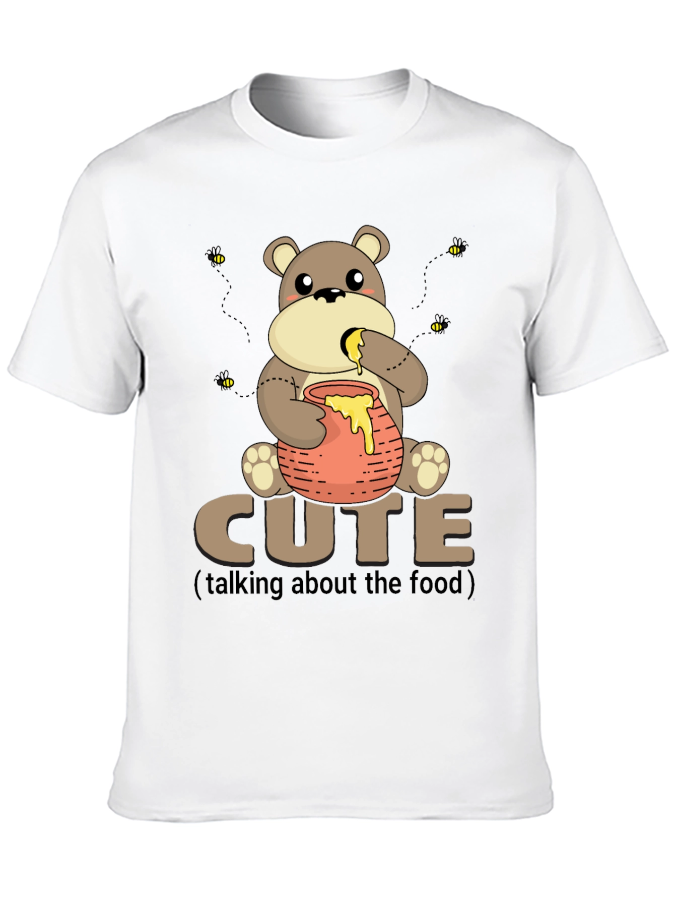 Cute Bear with Honey Pot Graphic T-Shirt
