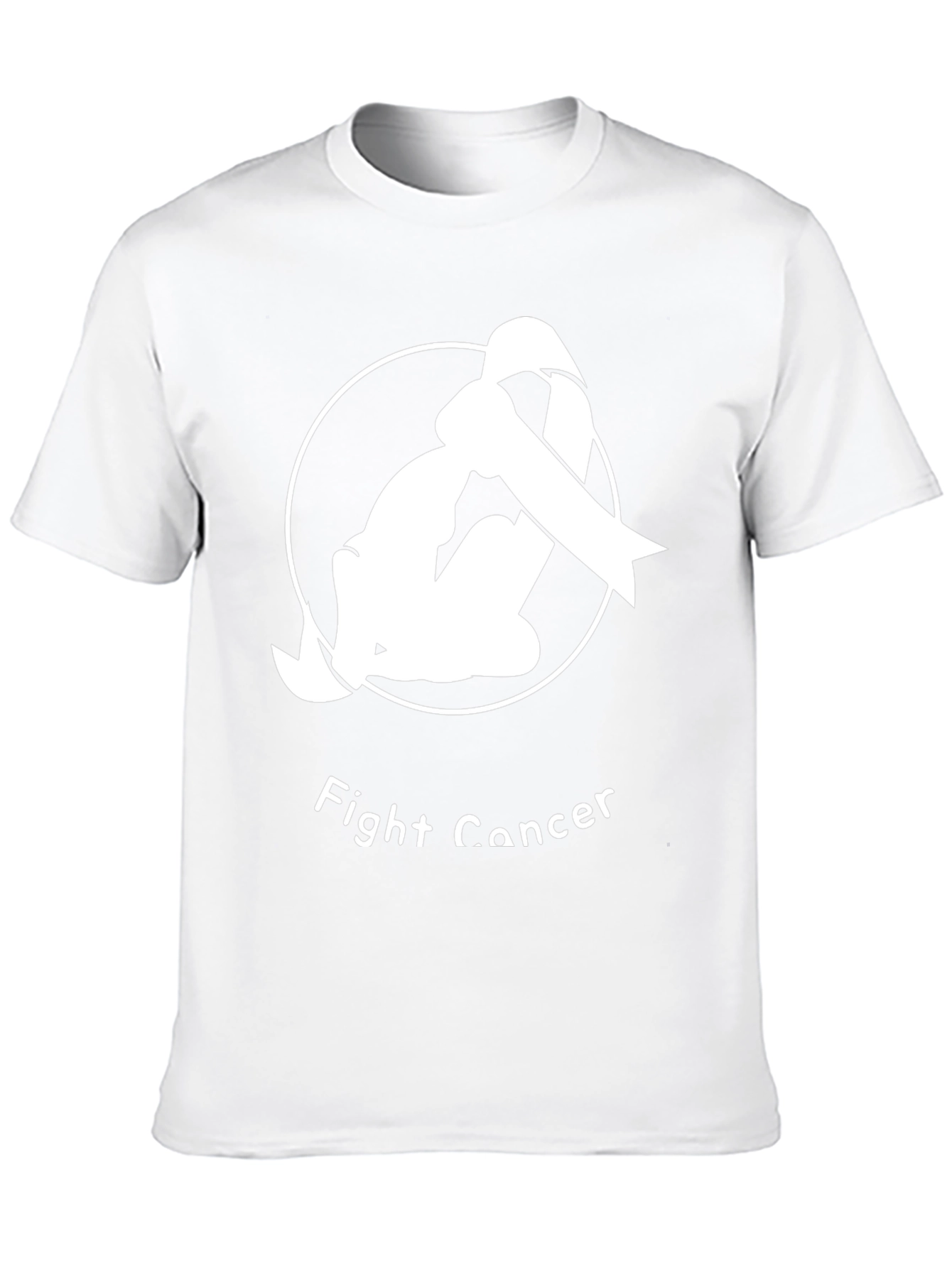 Fight Cancer Ribbon T-Shirt - Black Unisex Tee