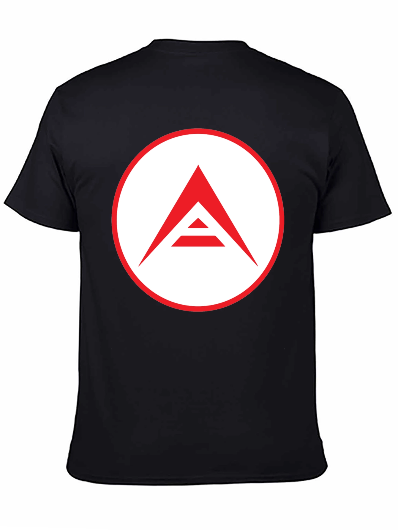 Mens Black T-Shirt with Geometric Logo