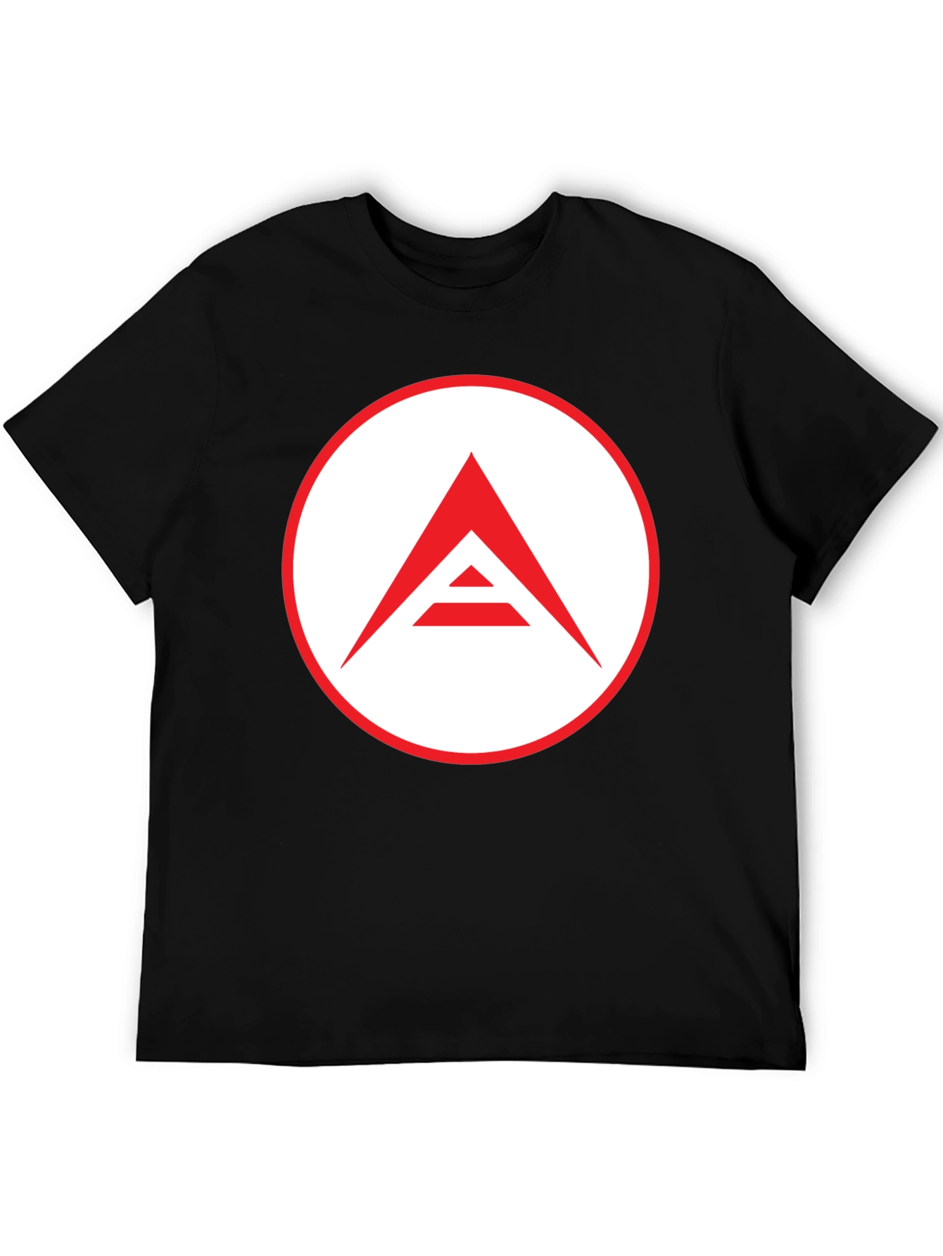 Mens Black T-Shirt with Geometric Logo