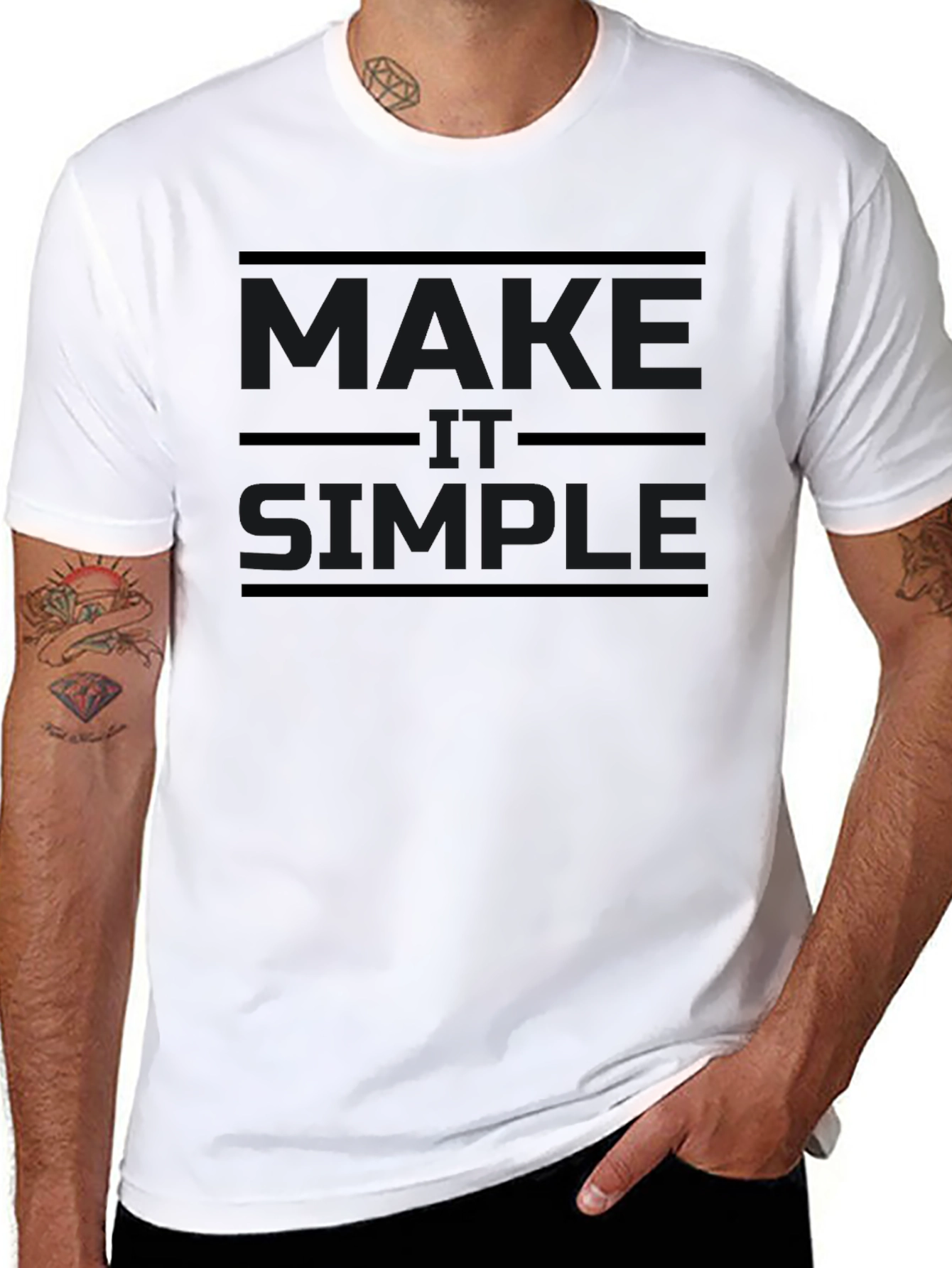 Make It Simple Black T-Shirt