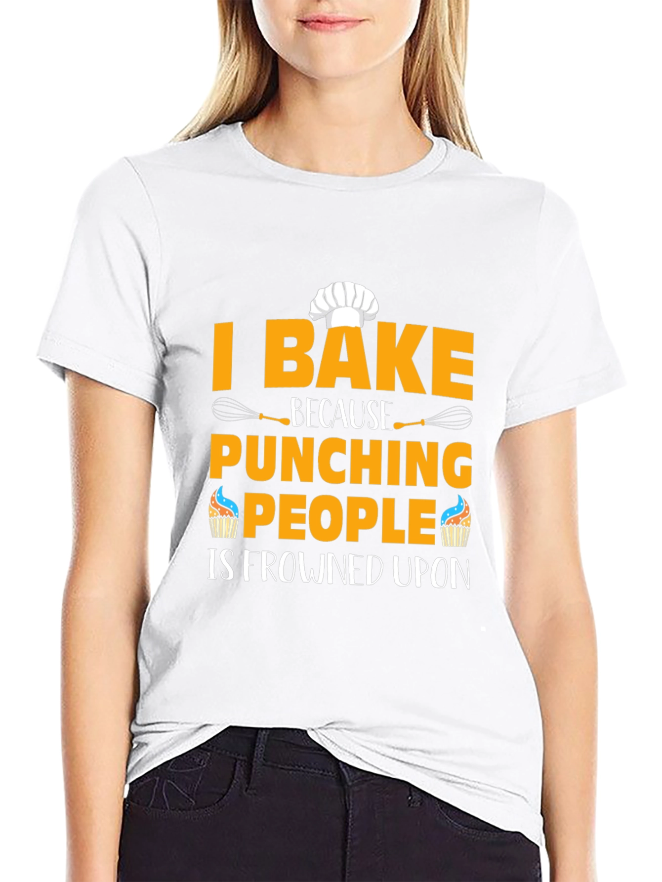 I Bake Because Punching People Is Frowned Upon T-Shirt