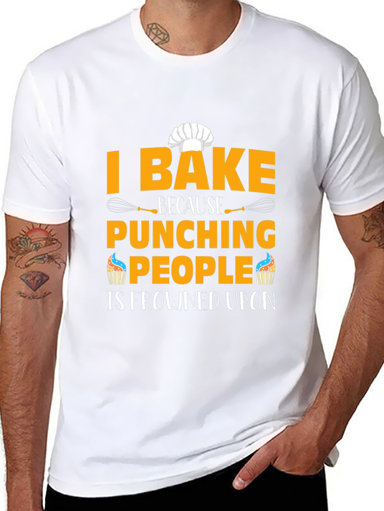 I Bake Because Punching People Is Frowned Upon T-Shirt