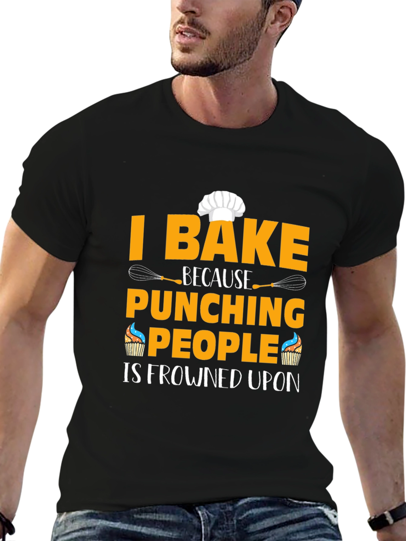 I Bake Because Punching People Is Frowned Upon T-Shirt