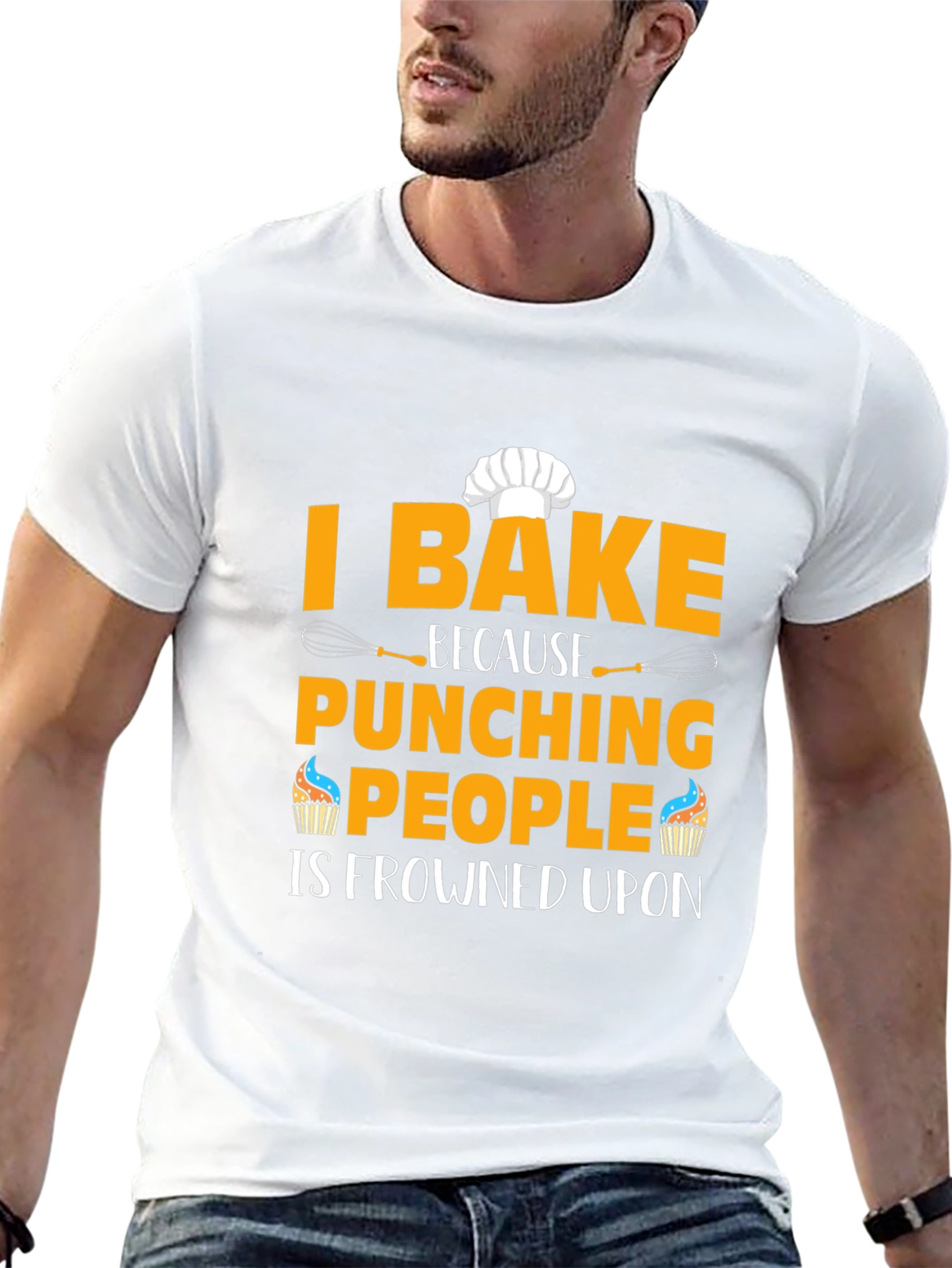 I Bake Because Punching People Is Frowned Upon T-Shirt