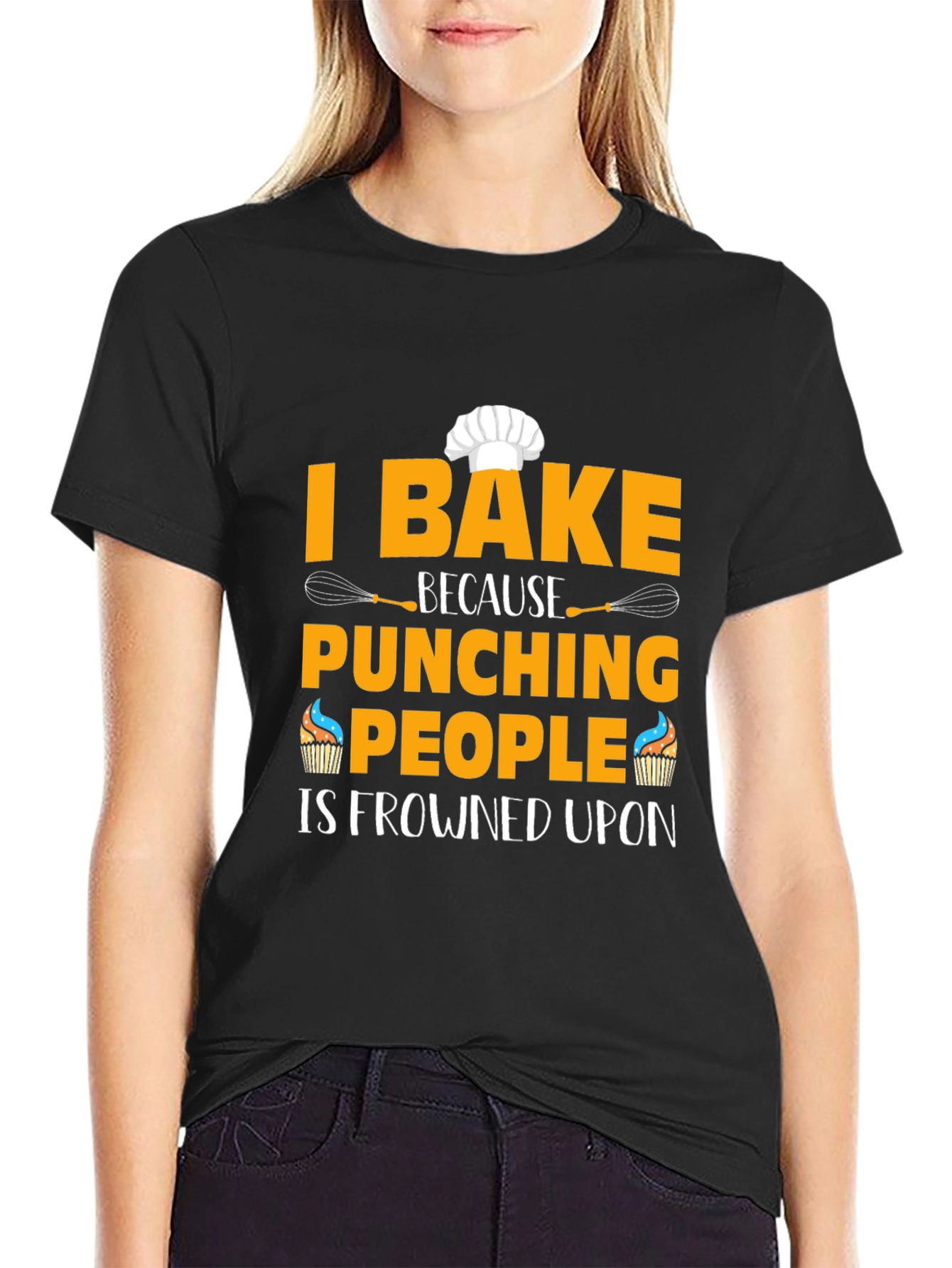 I Bake Because Punching People Is Frowned Upon T-Shirt