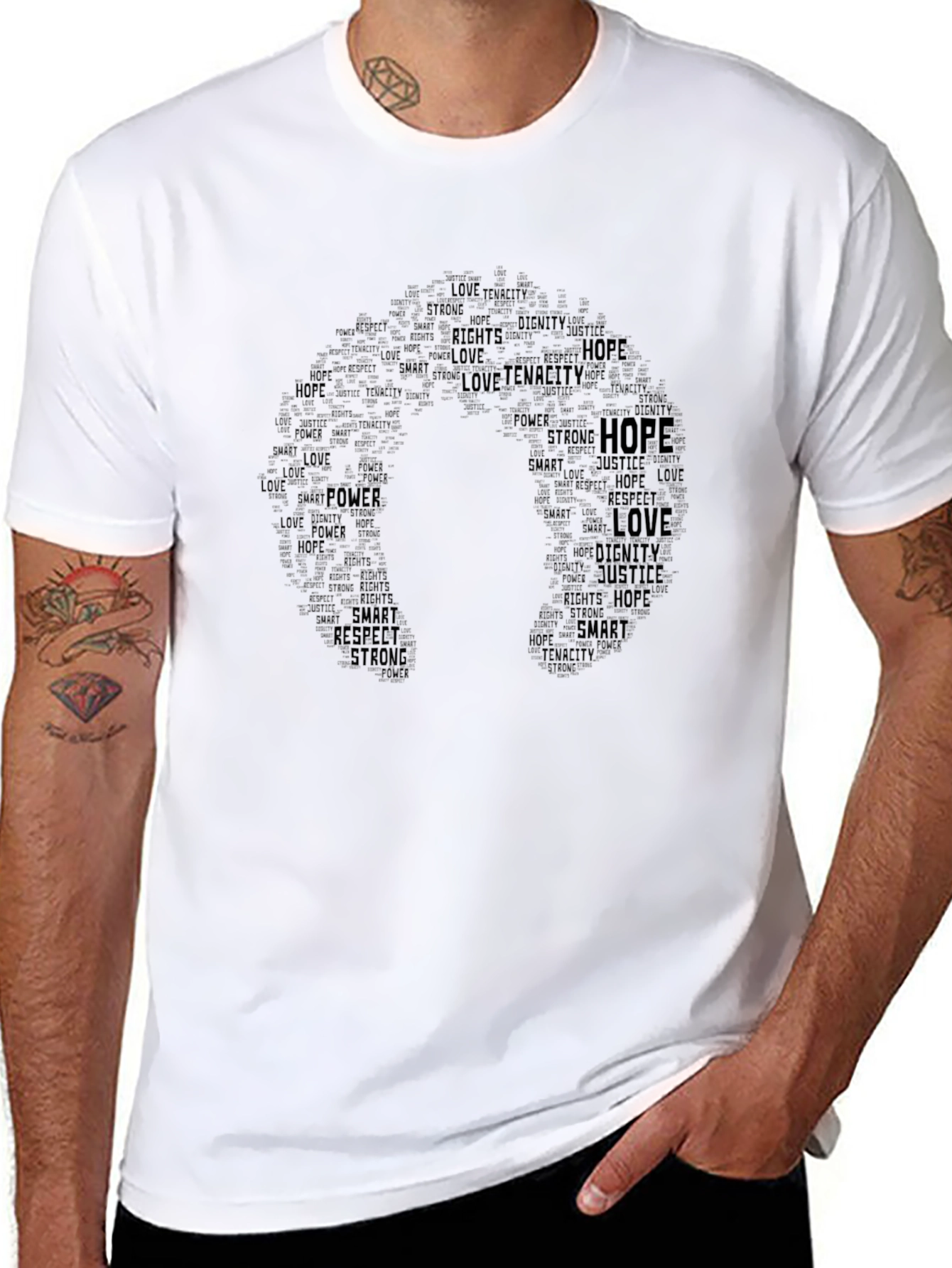 Inspirational Word Art Silhouette T-Shirt