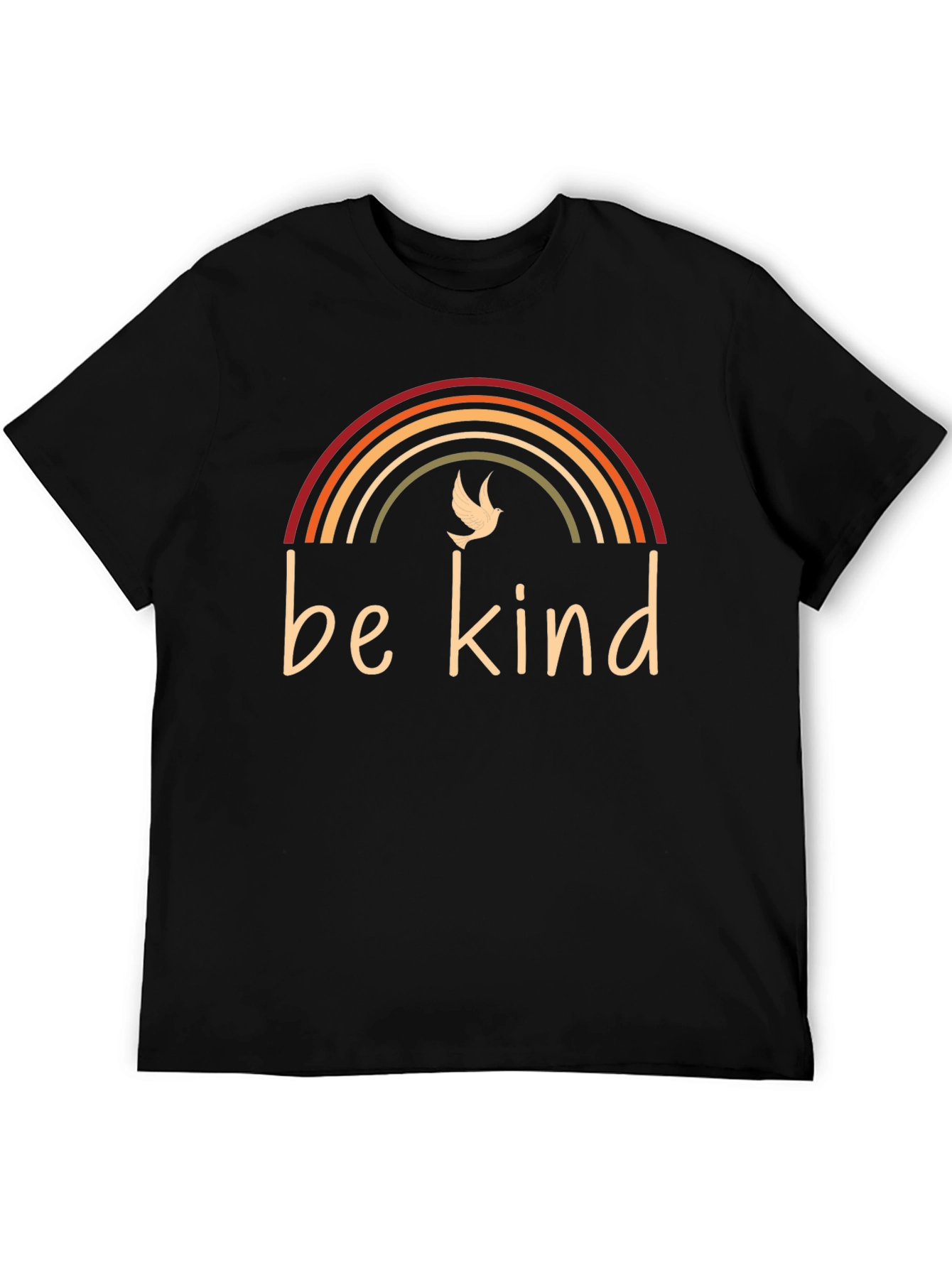 Be Kind Rainbow Graphic Tee - Black