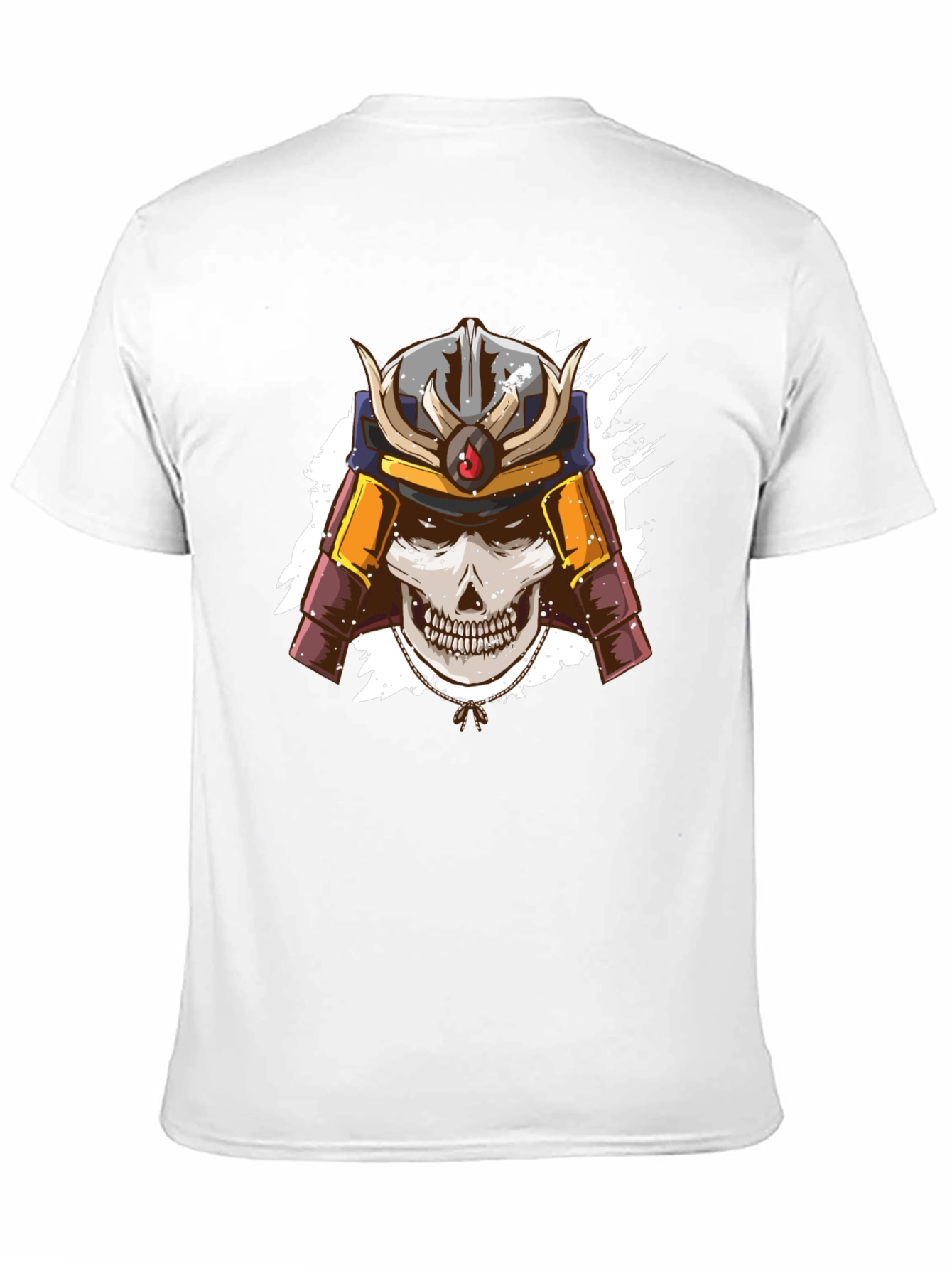 Samurai Skull Graphic Tee - Mens Black T-Shirt