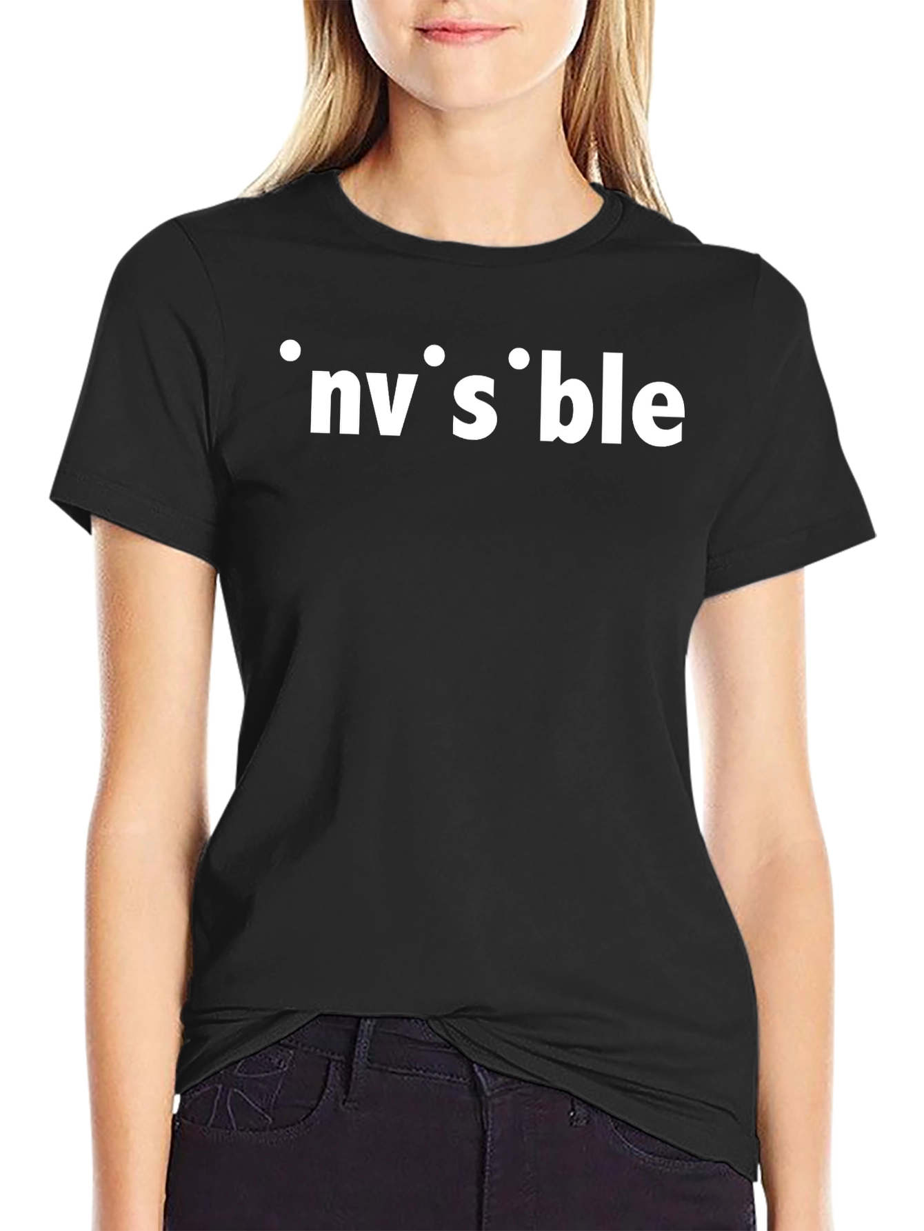 Invisible Pun Black T-Shirt