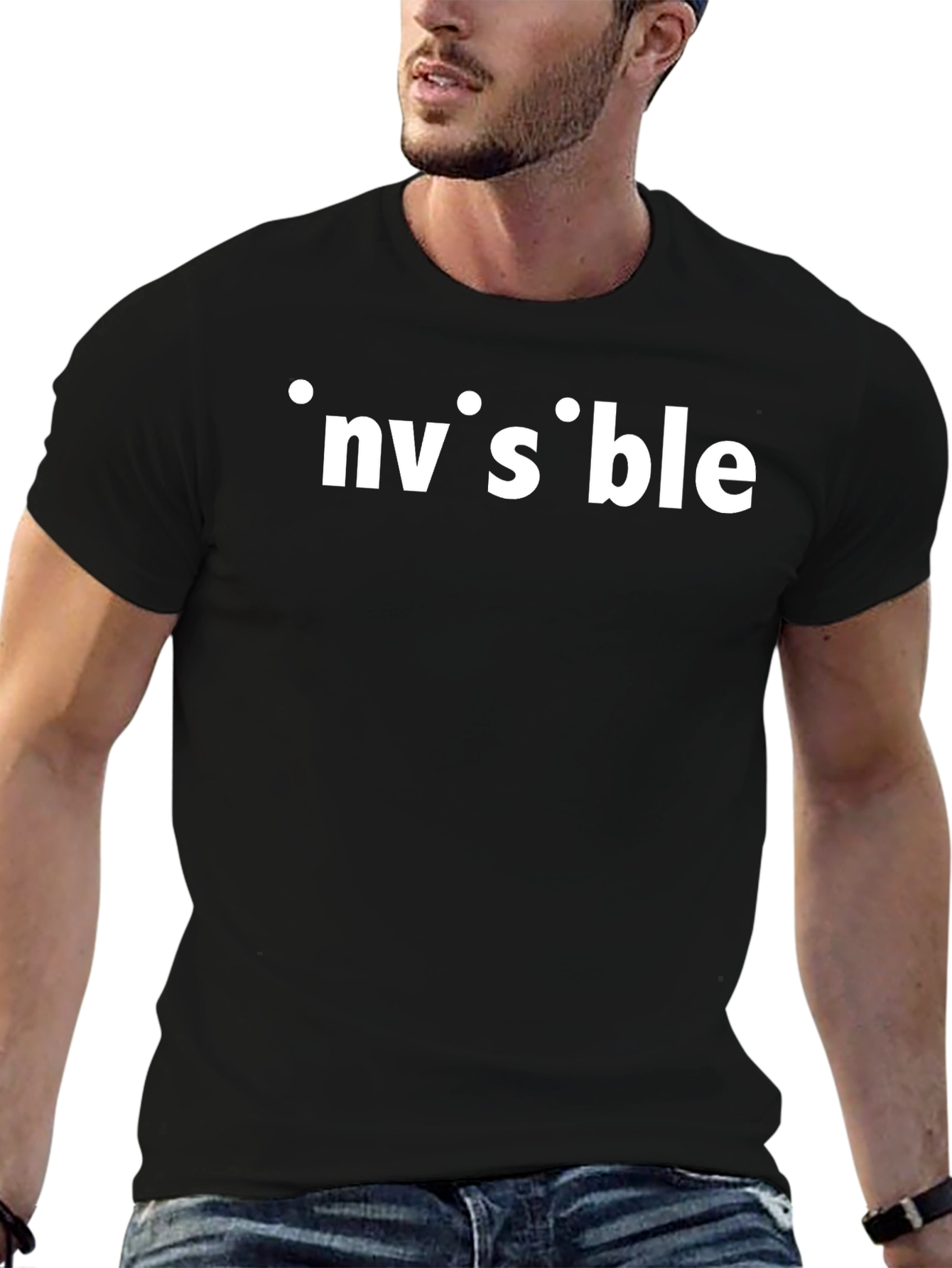 Invisible Pun Black T-Shirt