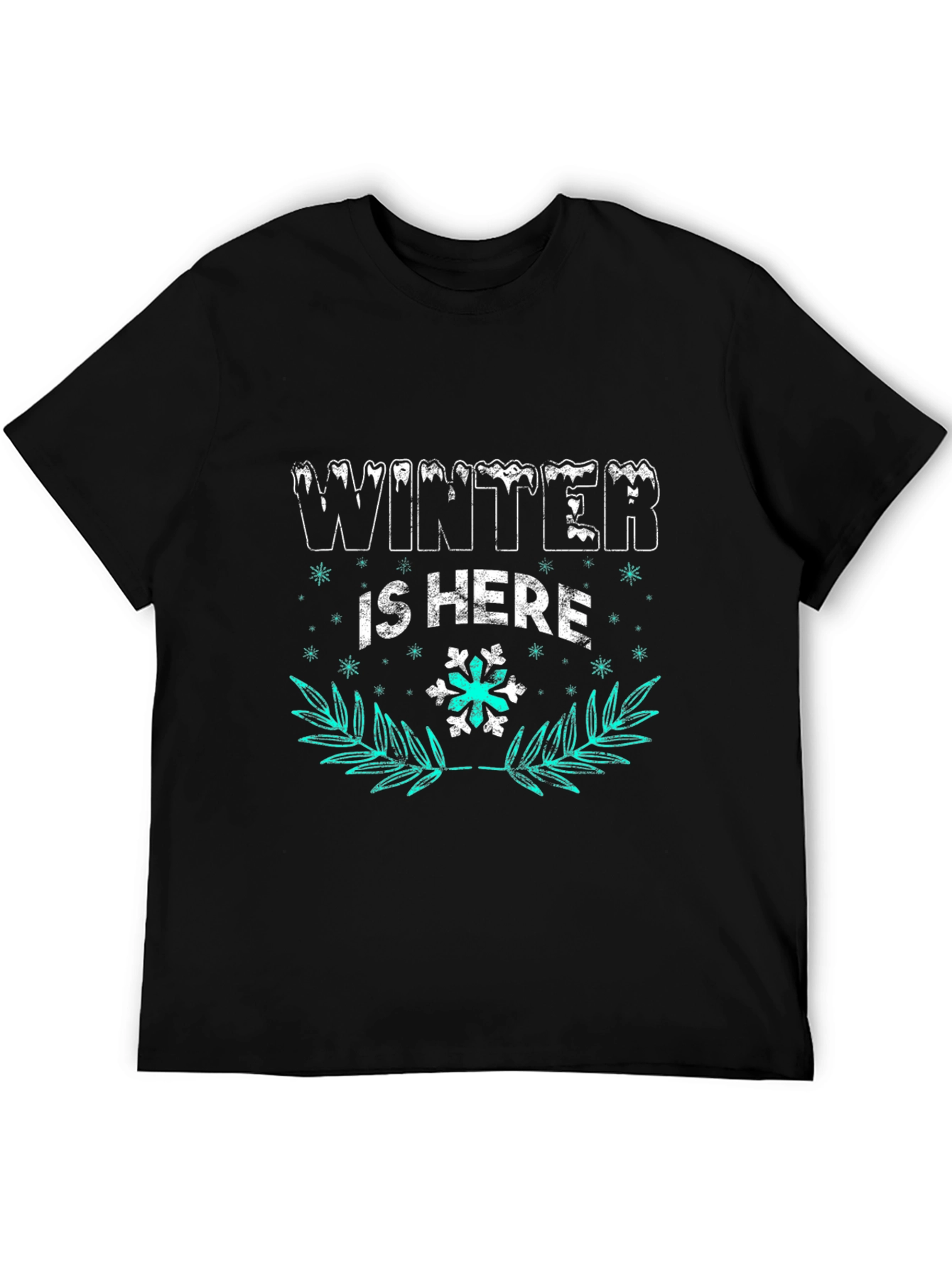 Winter Is Here Graphic Tee - Black
