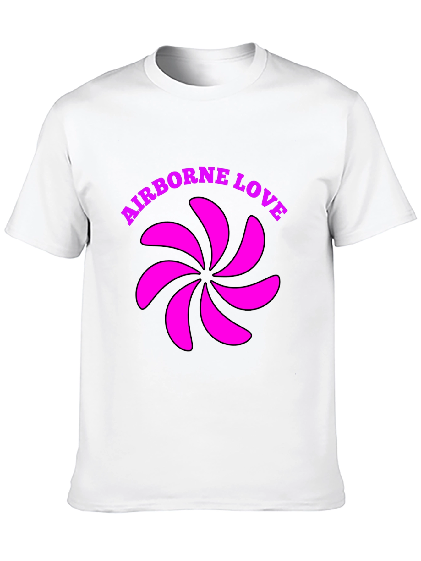 Airborne Love Graphic T-Shirt - Black