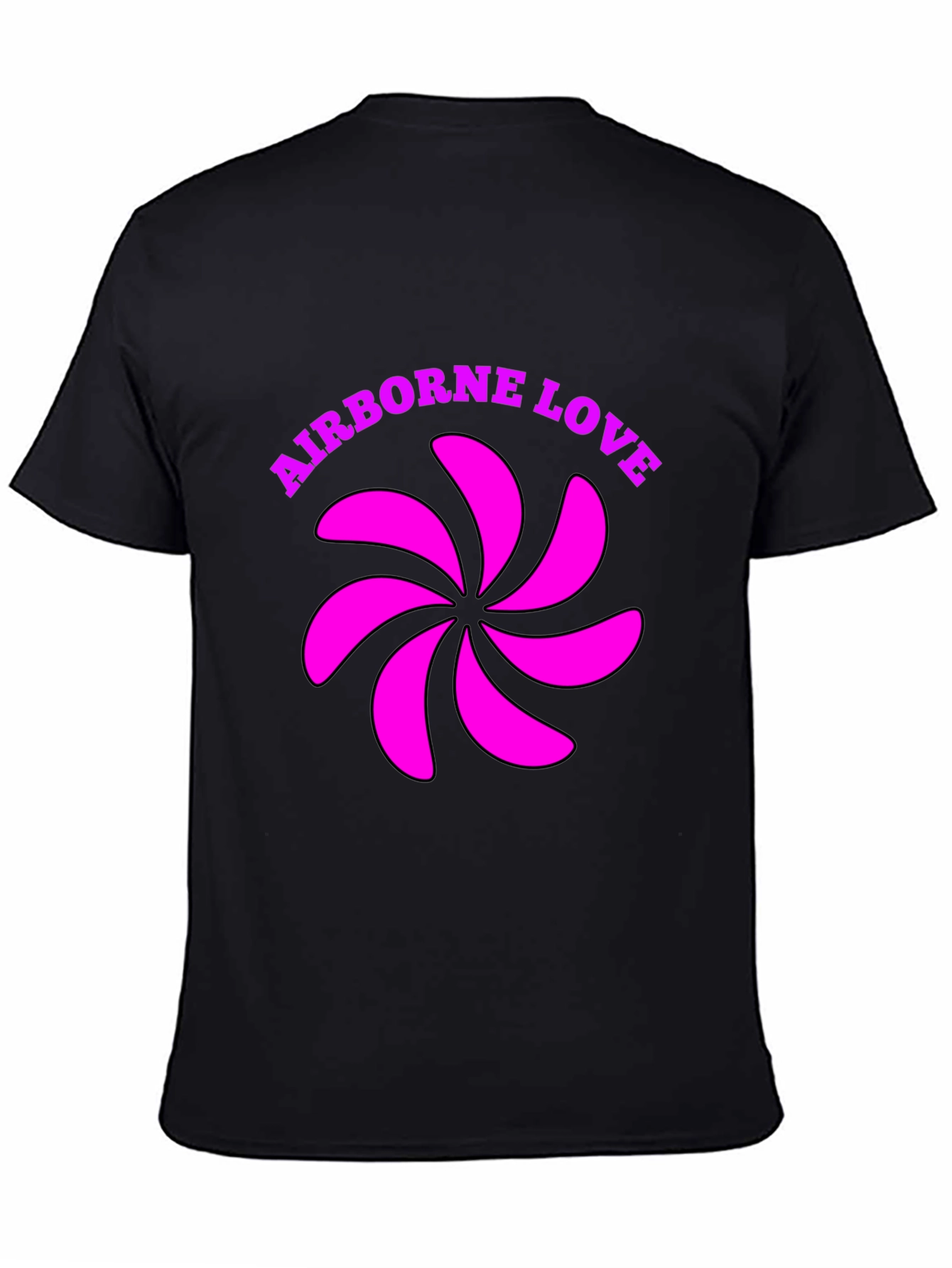 Airborne Love Graphic T-Shirt - Black