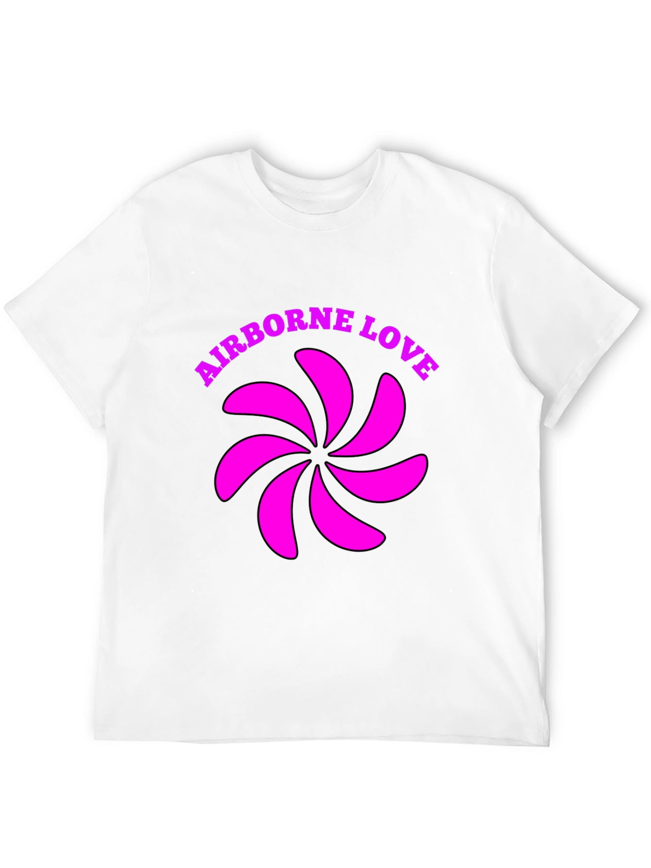 Airborne Love Graphic T-Shirt - Black