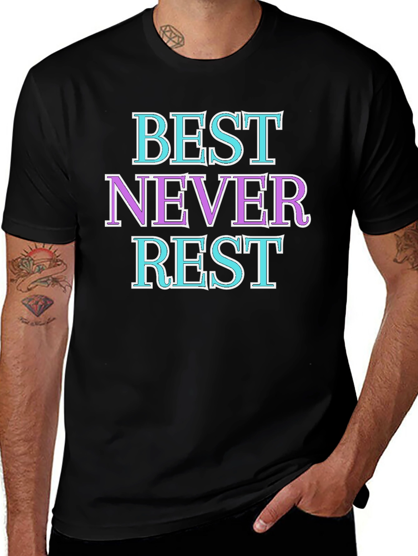 Best Never Rest Graphic Tee - Stylish Cotton T-Shirt