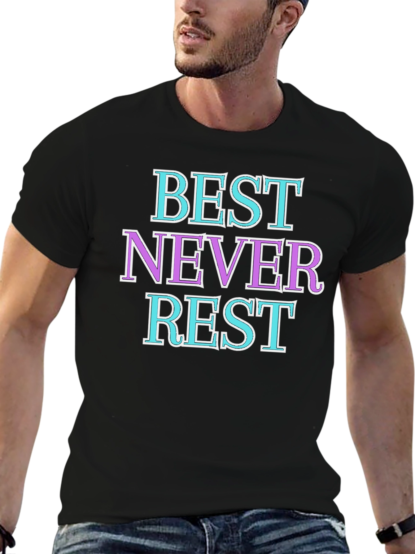 Best Never Rest Graphic Tee - Stylish Cotton T-Shirt