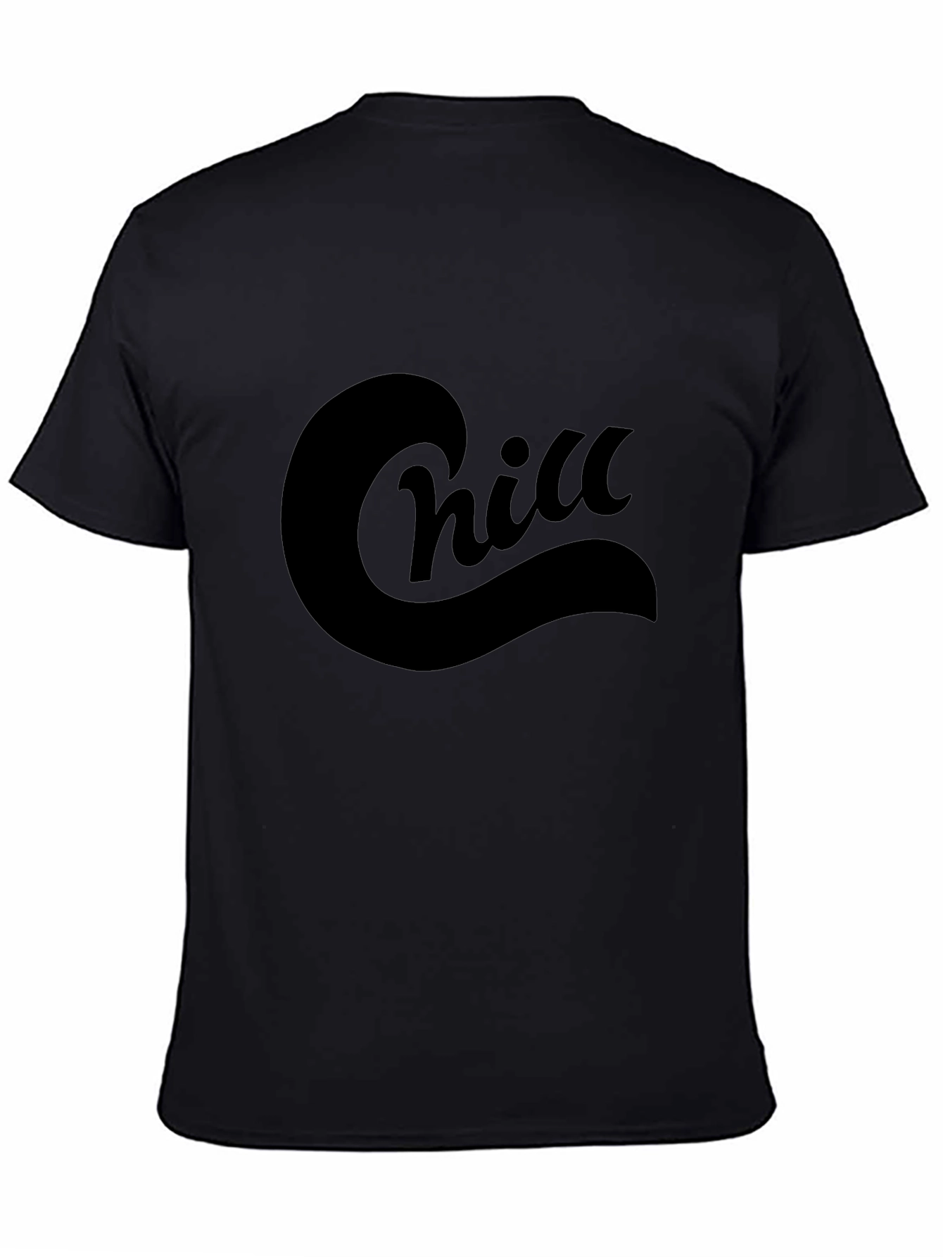 Chill Graphic Tee - Relaxed Fit Black T-Shirt