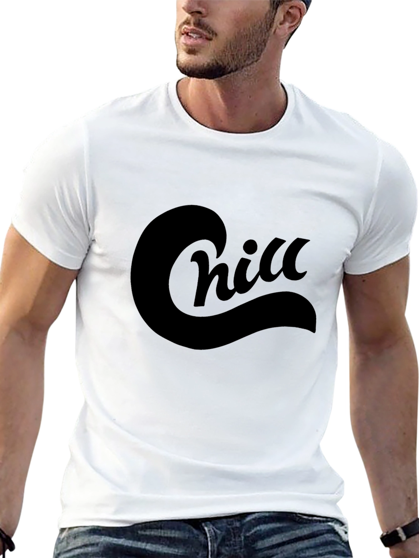 Chill Graphic Tee - Relaxed Fit Black T-Shirt